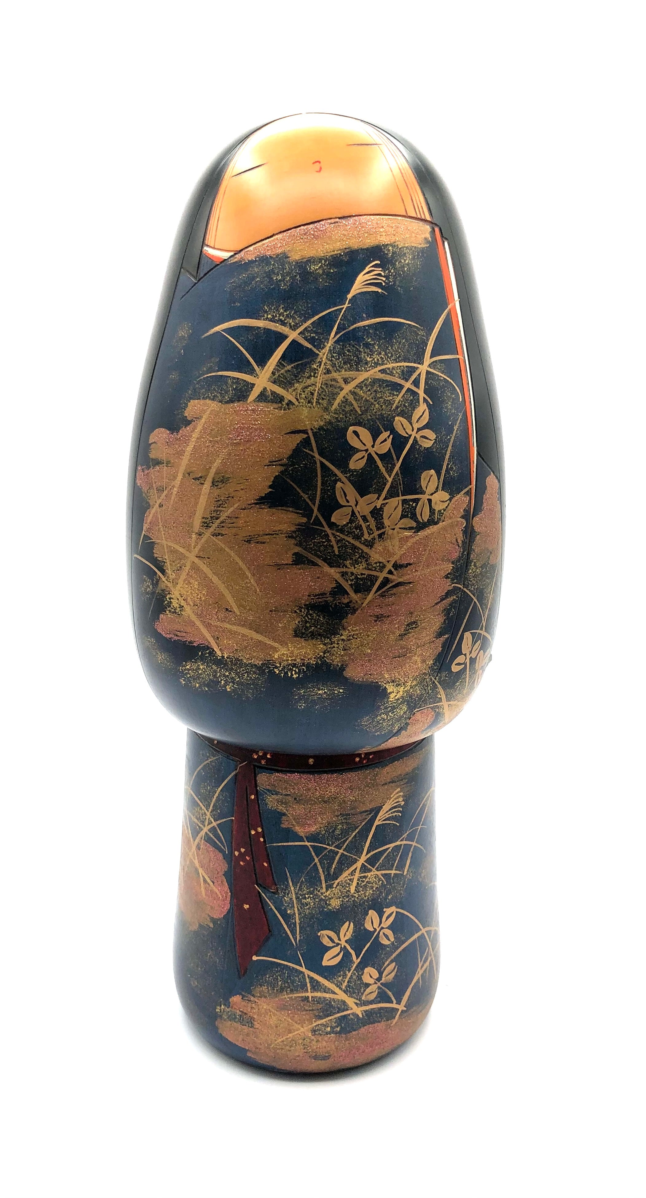 Vintage Sosaku Kokeshi entitled: “Chihaya | Autumn Chill” by Sekiguchi, Toa (1942-)