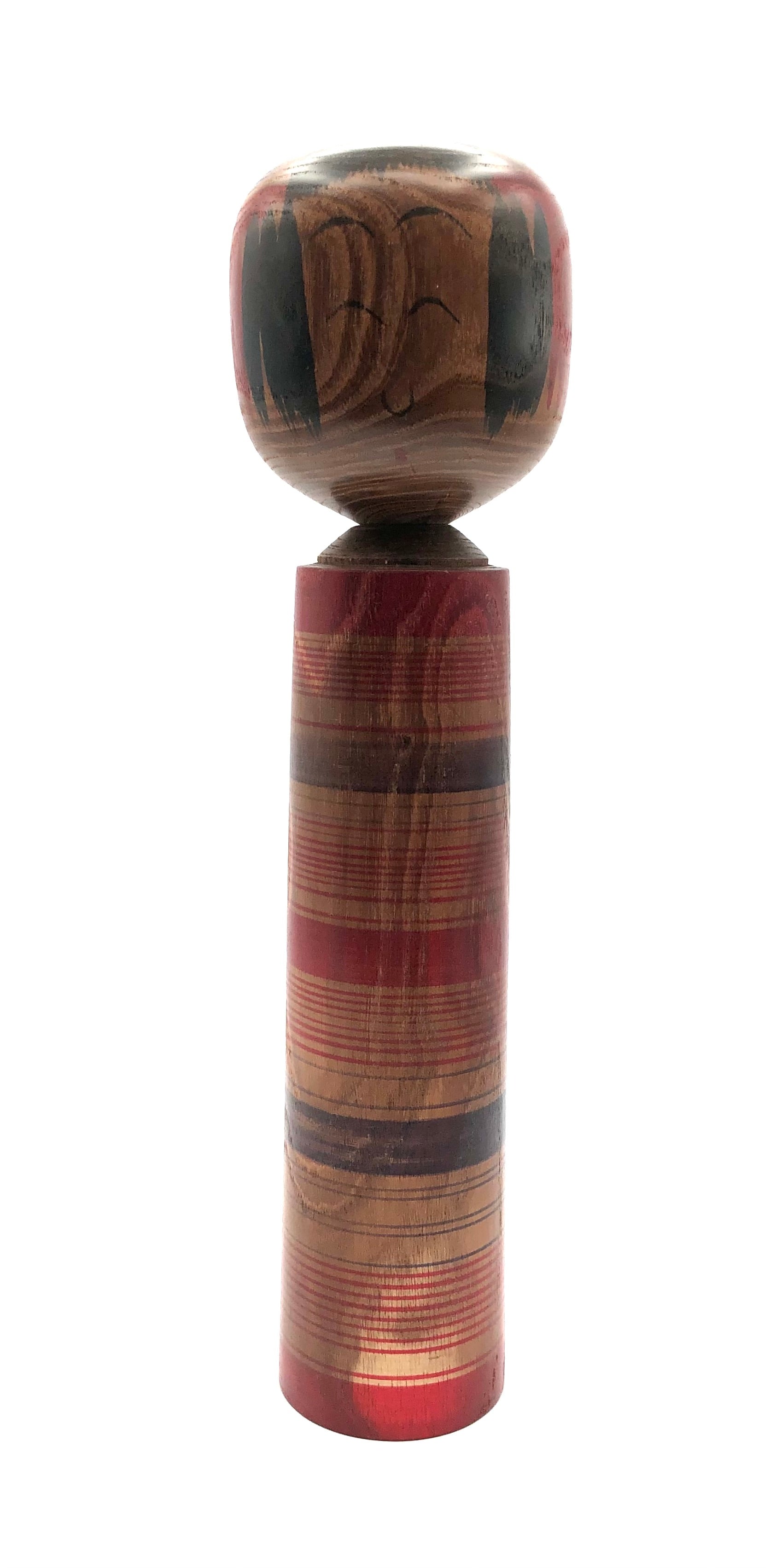 Vintage Sosaku Kokeshi entitled “Mei ware-ryū ni | In the Style of Naruto” by Ishihara, Hideo (1925-1999)