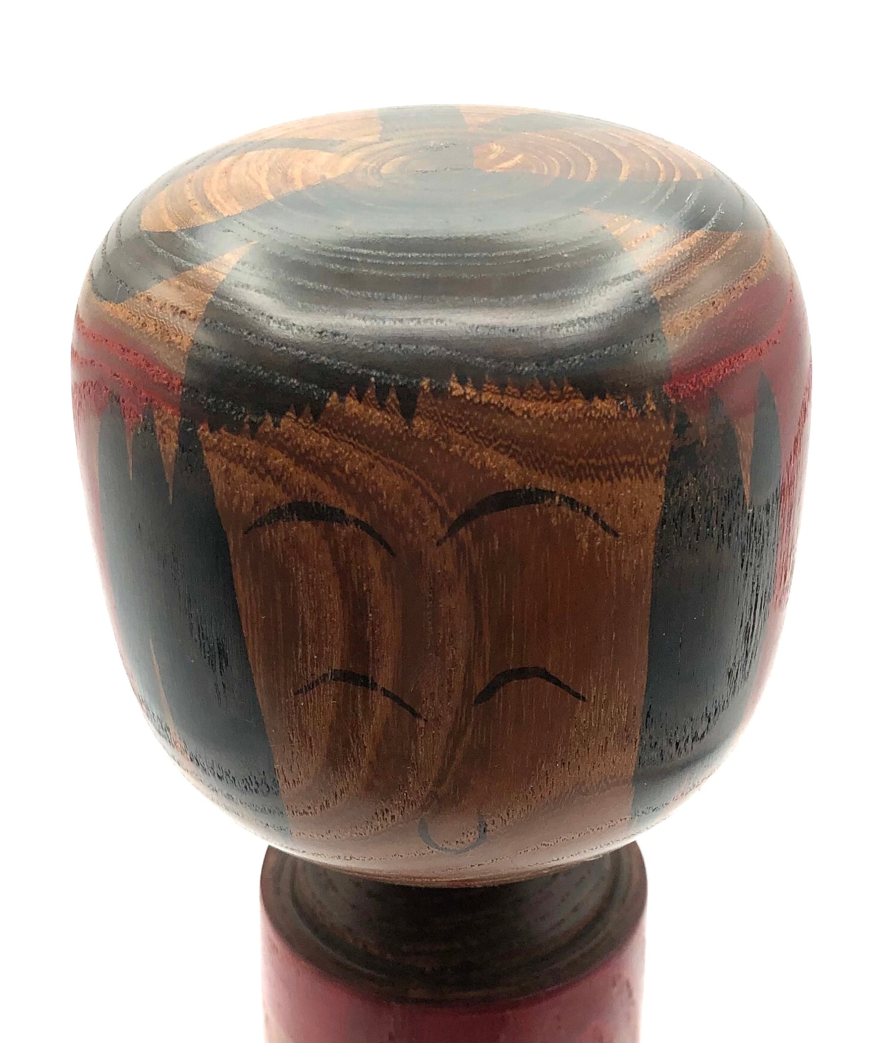 Vintage Sosaku Kokeshi entitled “Mei ware-ryū ni | In the Style of Naruto” by Ishihara, Hideo (1925-1999)