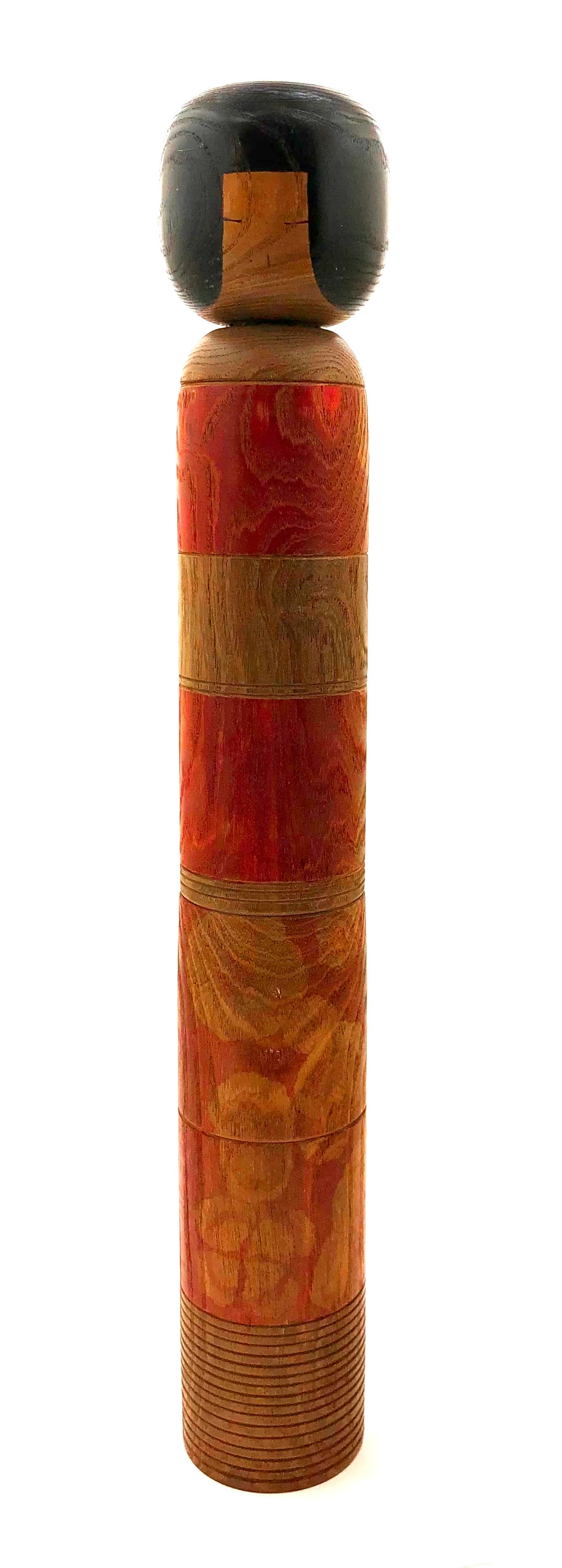 Vintage Sosaku Kokeshi entitled “Sensaina hana | Subtle Flowers” by Ishihara, Hideo (1925-1999)
