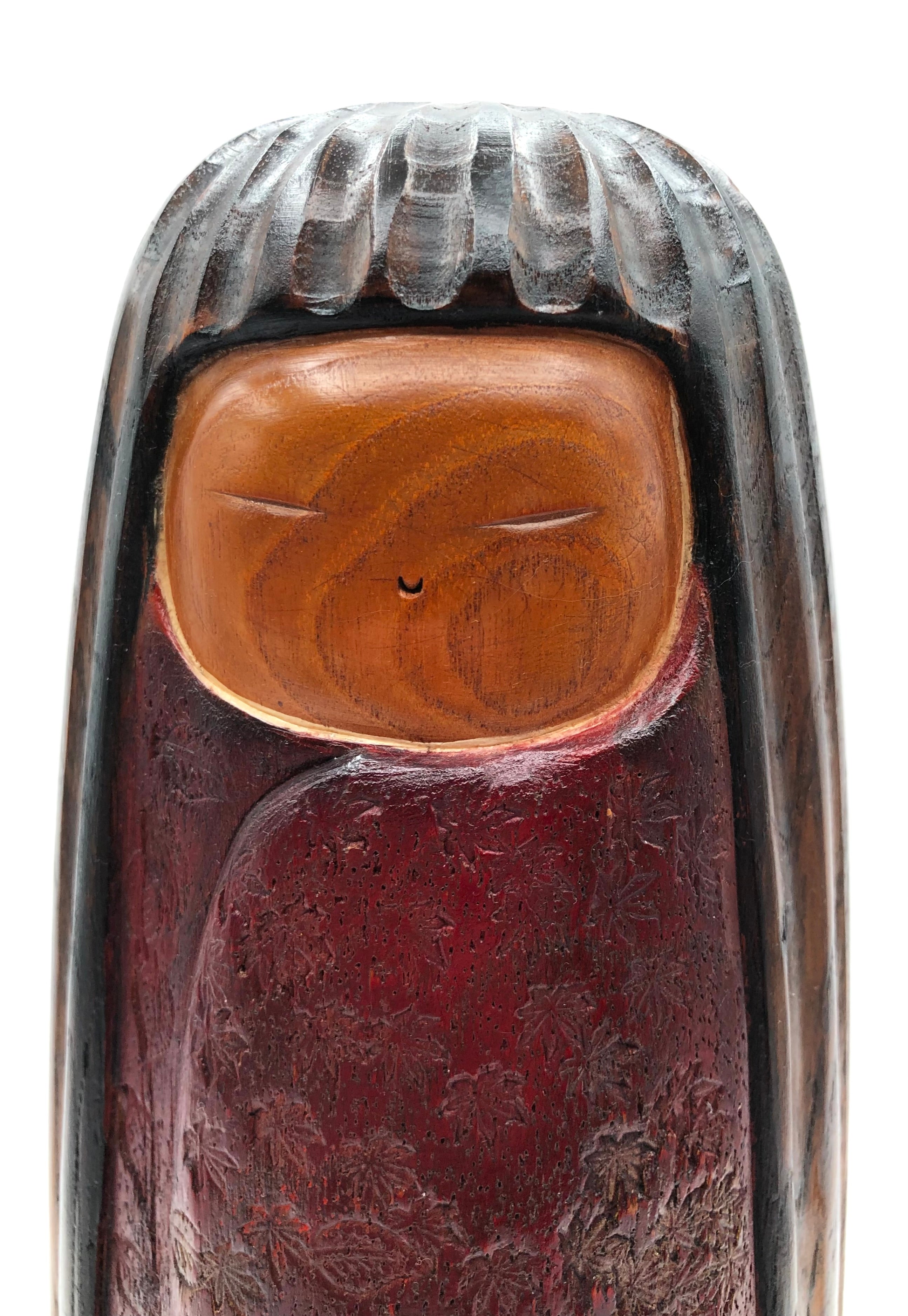 Vintage Sosaku Kokeshi entitled: “Usugori | Chilly Morn” by Katase, Kaihei (1921-2015)