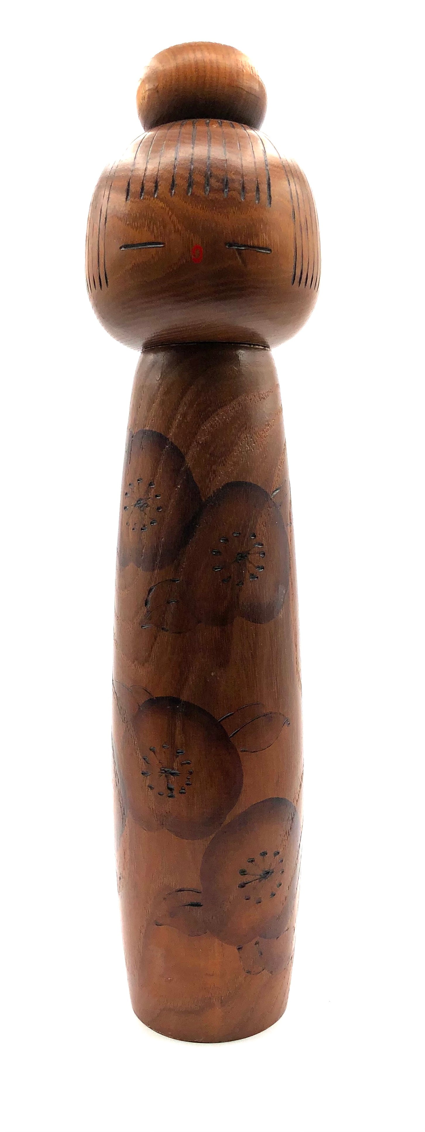 Vintage Sosaku Kokeshi entitled: “Kantsubaki | Camellia Girl” by Takamizawa, Kazuo (1927-)