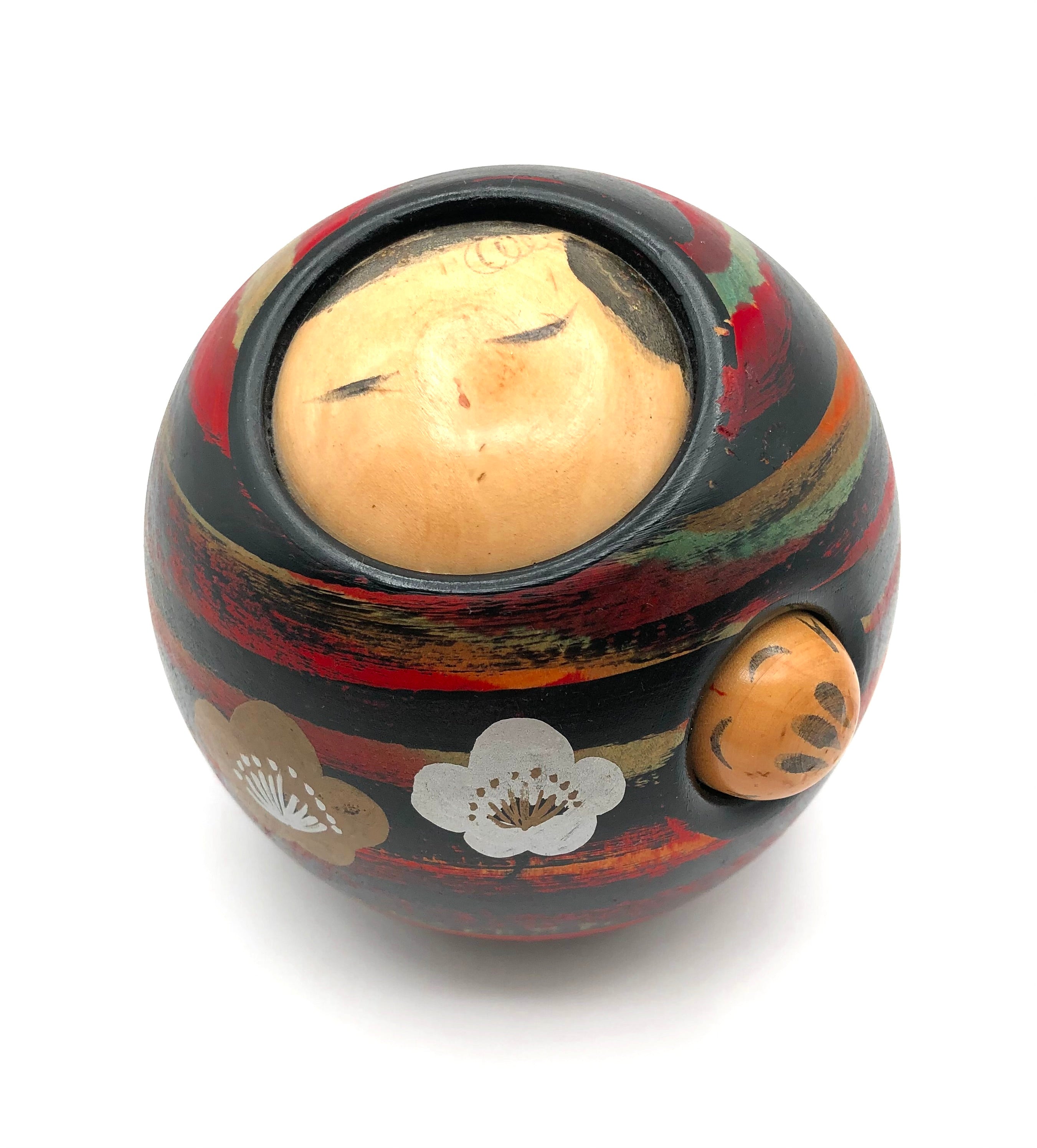 Vintage Sosaku Kokeshi entitled: “Okāsan to kodomo | Mother and Child” by Katase, Kaihei (1921-2015)