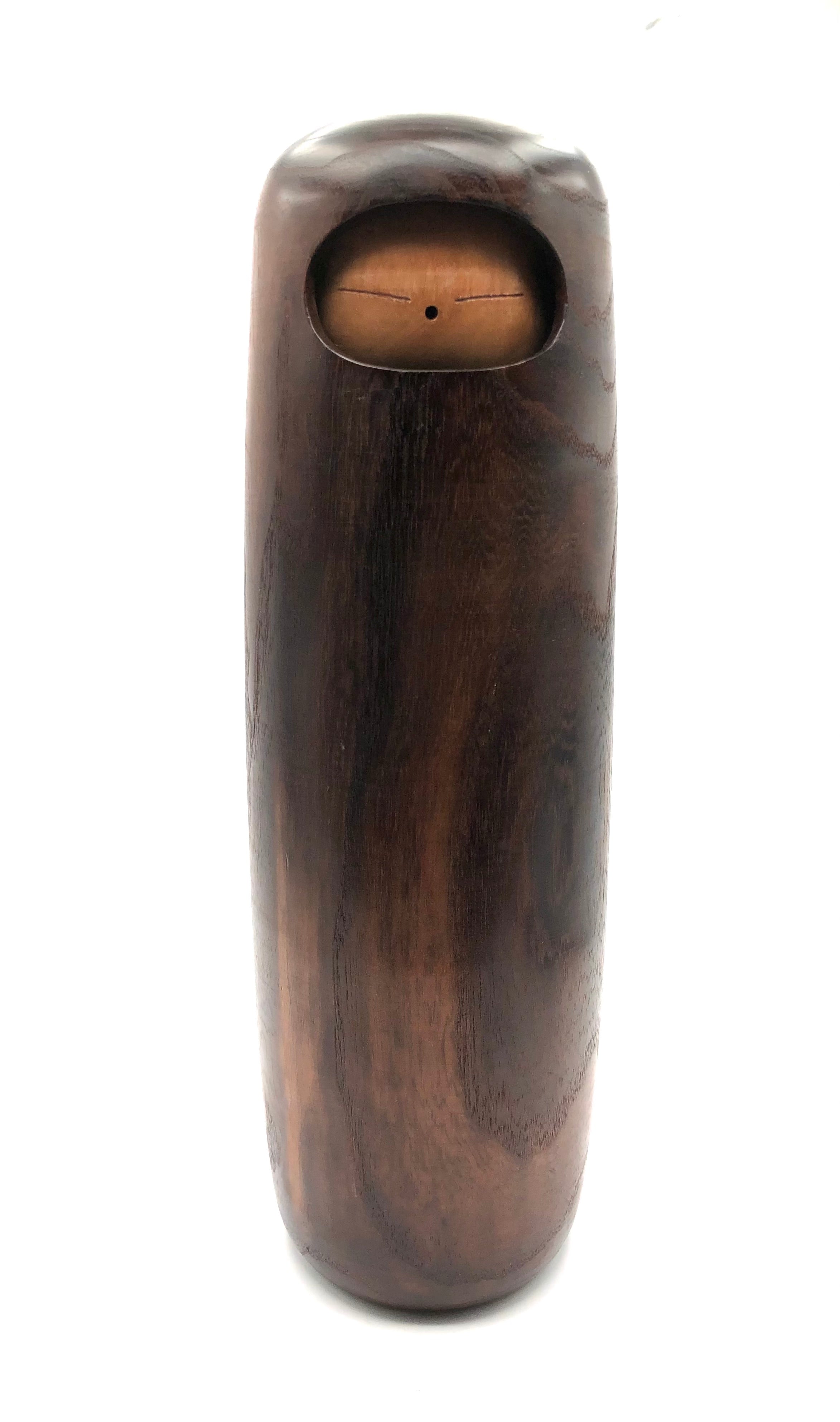 Vintage Sosaku Kokeshi entitled: “Yuki Michi | Snowy Road” by Shouzan, Shido (1932-1995)