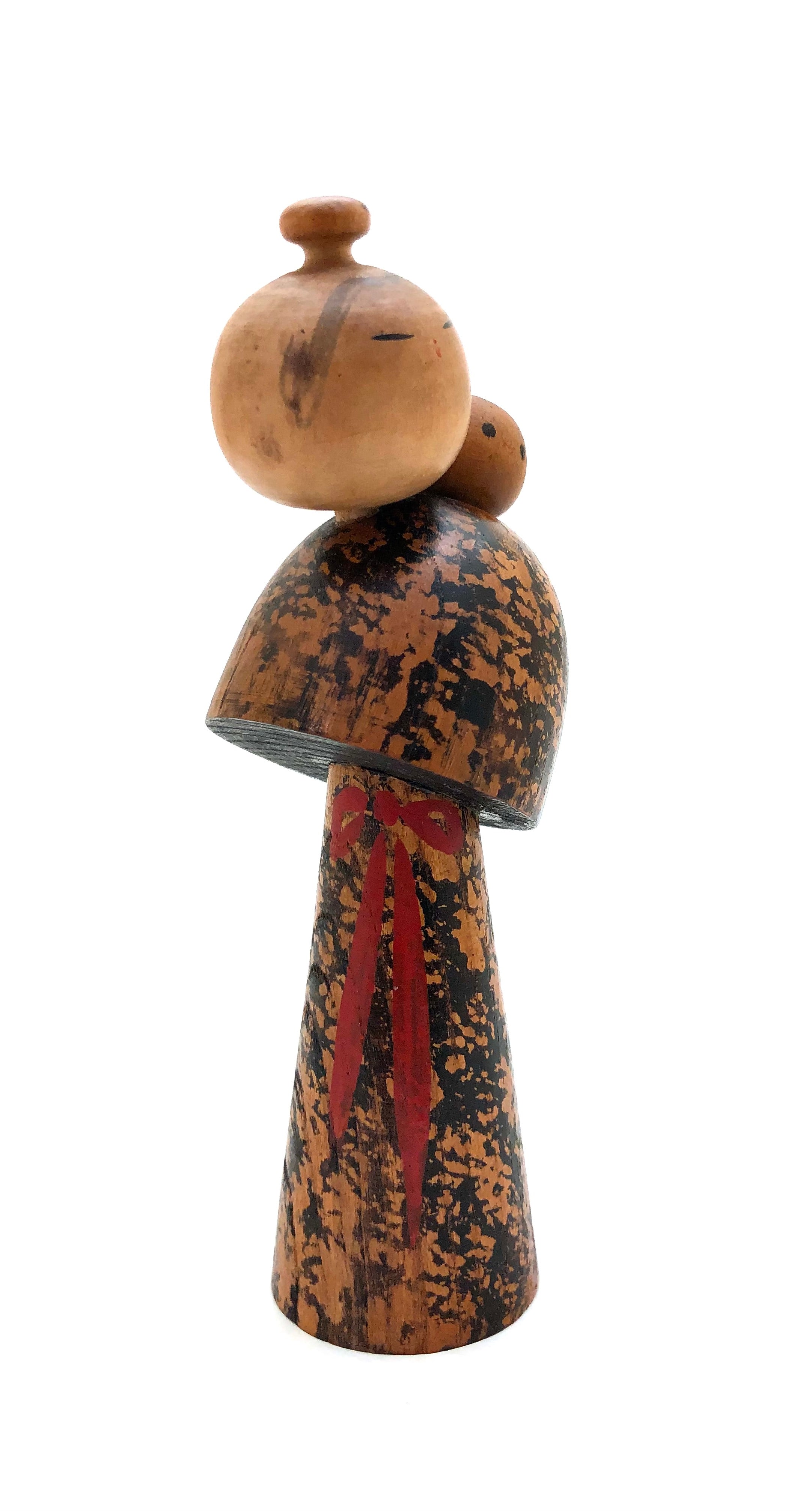 Vintage Japanese Sosaku Kokeshi entitled: Komori, Tending Child by Kuribayashi, Issetsu