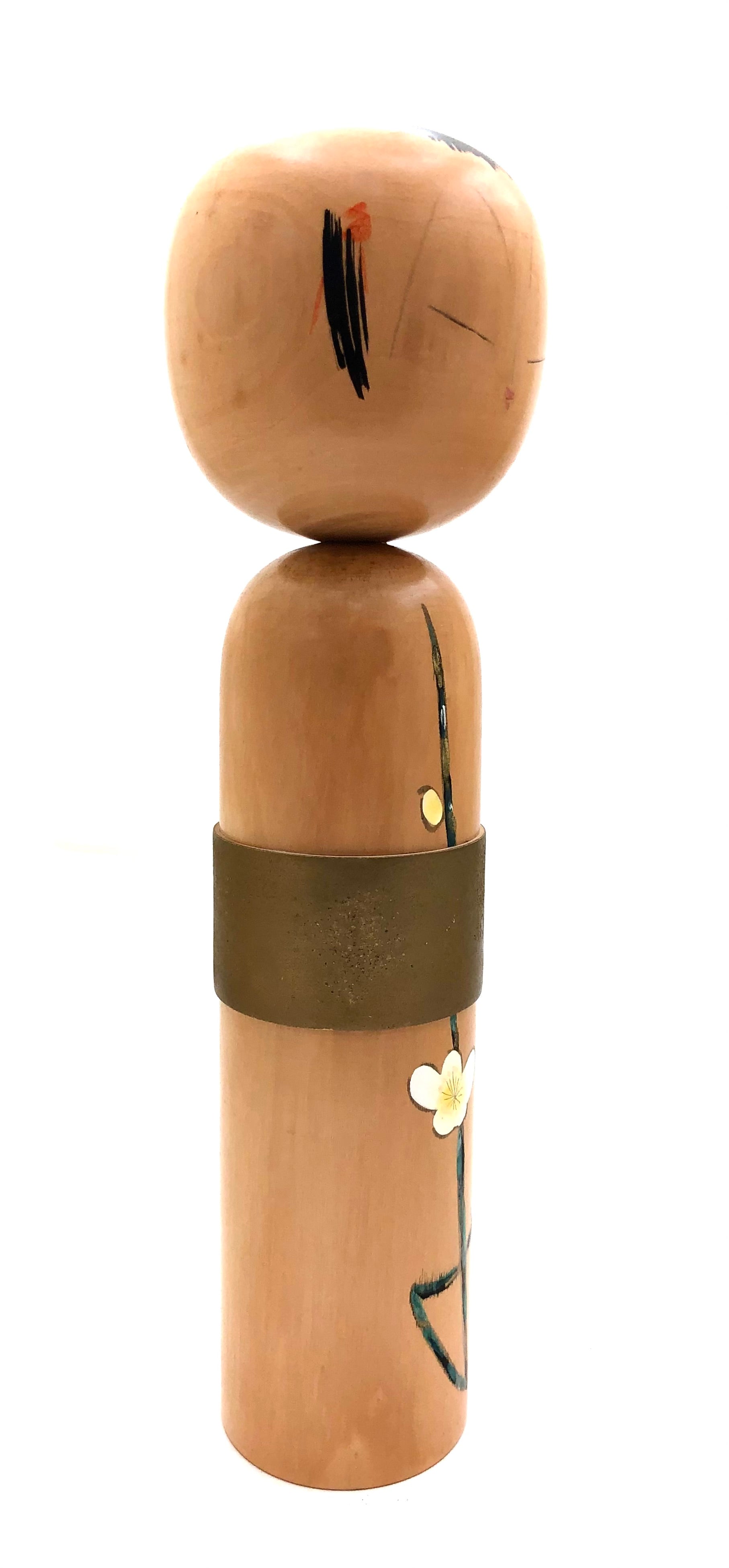 Vintage Japanese  Sosaku Kokeshi entitled: Iroume | White Plum by Takahashi, Hajime