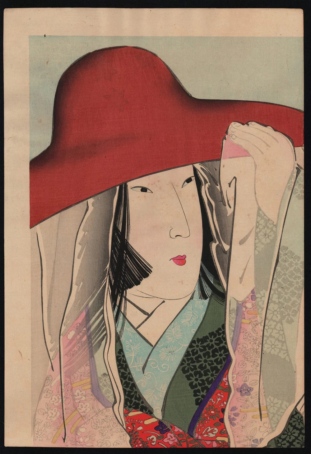 Vintage Sosaku Kokeshi entitled: “Oshinobi Dochu | Traveling Incognito” by Kon, Akira (1931-)