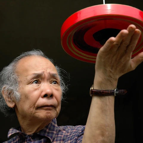 Vintage Japanese Sumo Wrestlers Spinning Top by Hiroi Masaaki