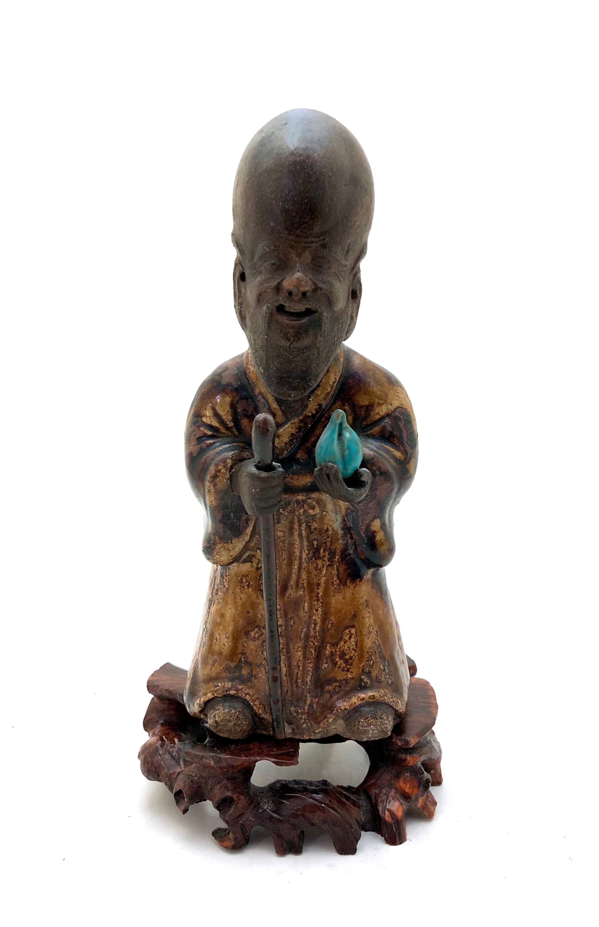 Antique Chinese Shiwan Pottery | Shou Xing