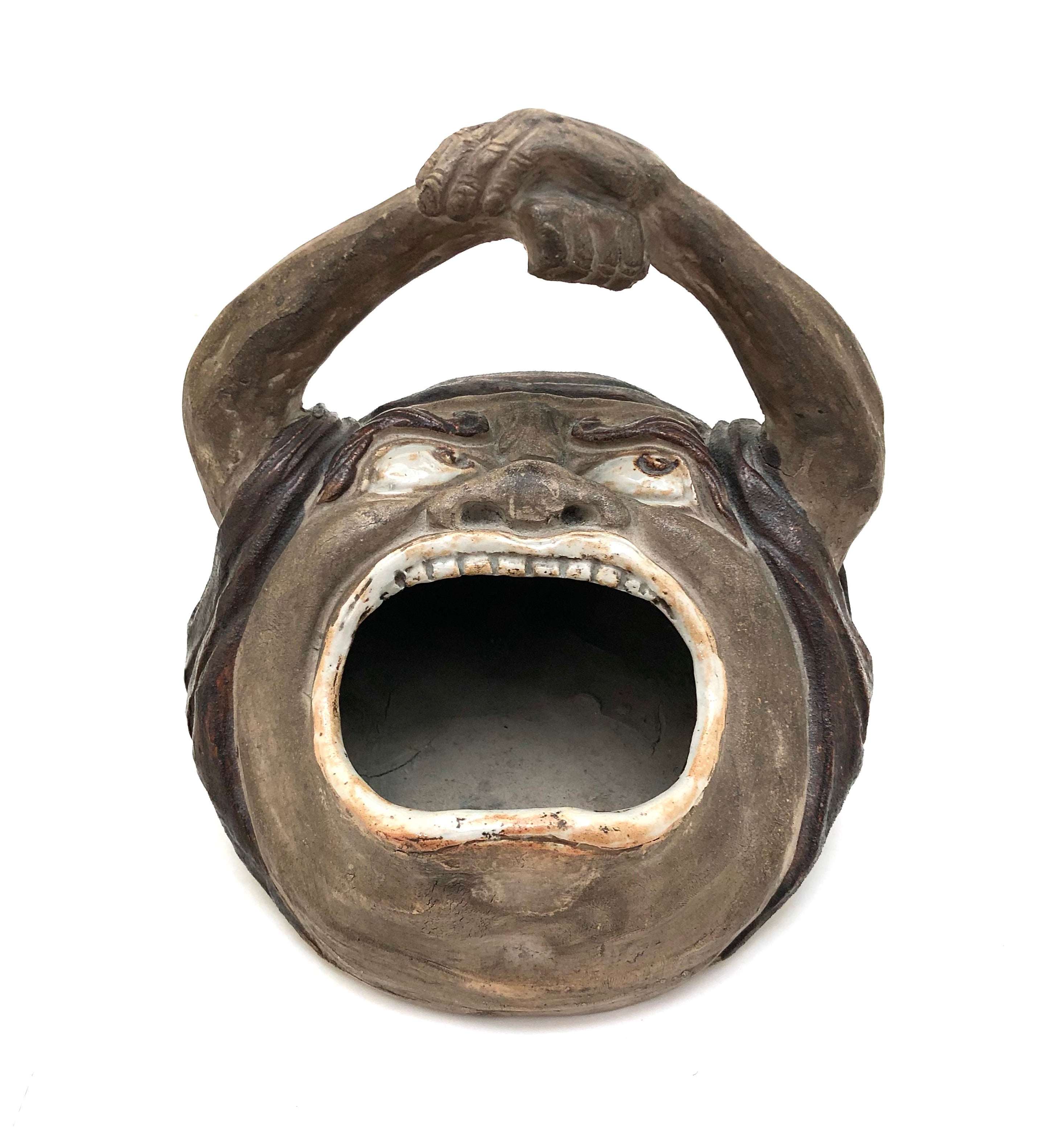 RARE Japanese Antique Echizen yaki Daruma Hand Warmer | Te-aburi Hand Warmer