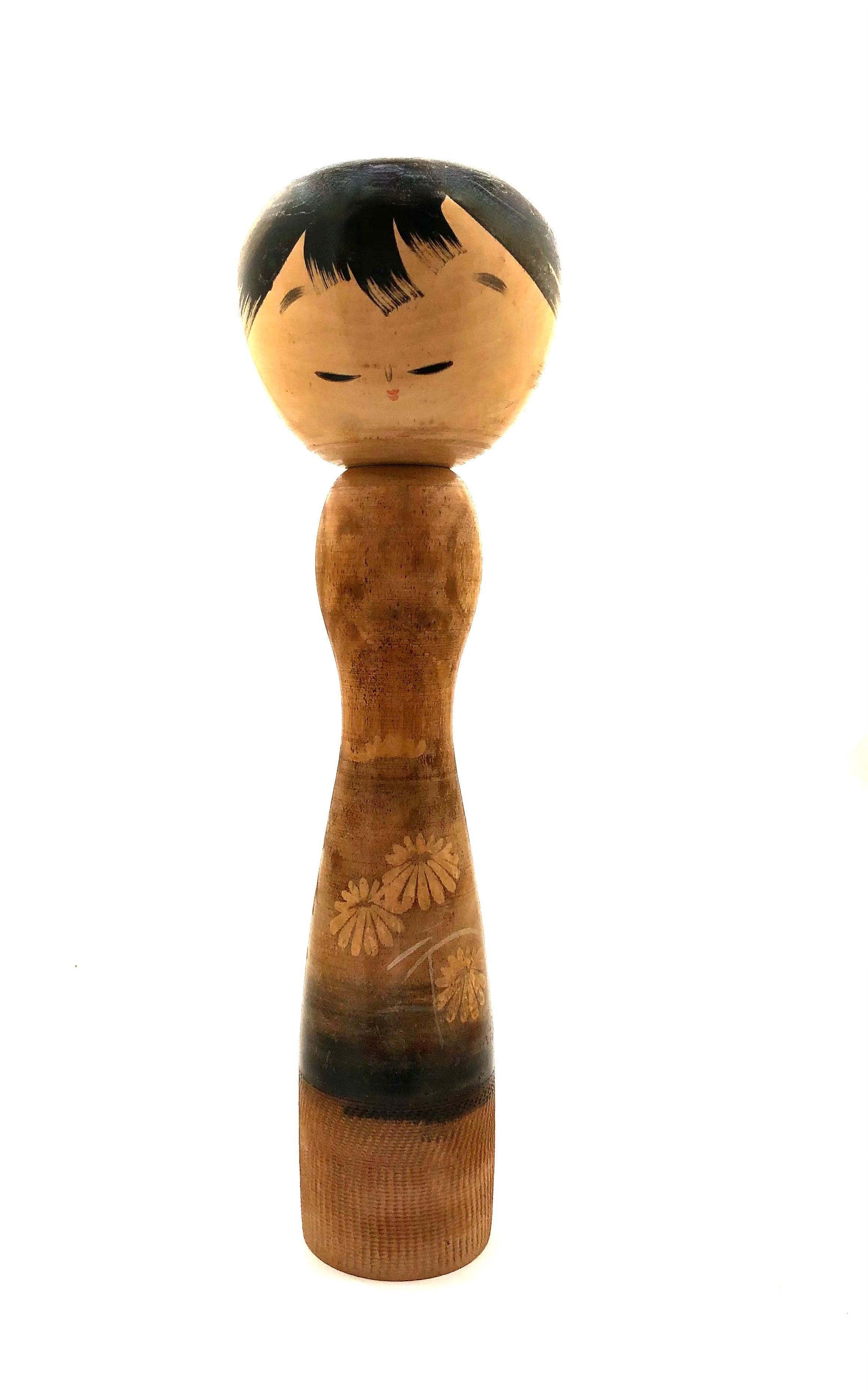 Vintage Sosaku Kokeshi entitled: “Banshu | Late Autumn” by Watanabe, Masao