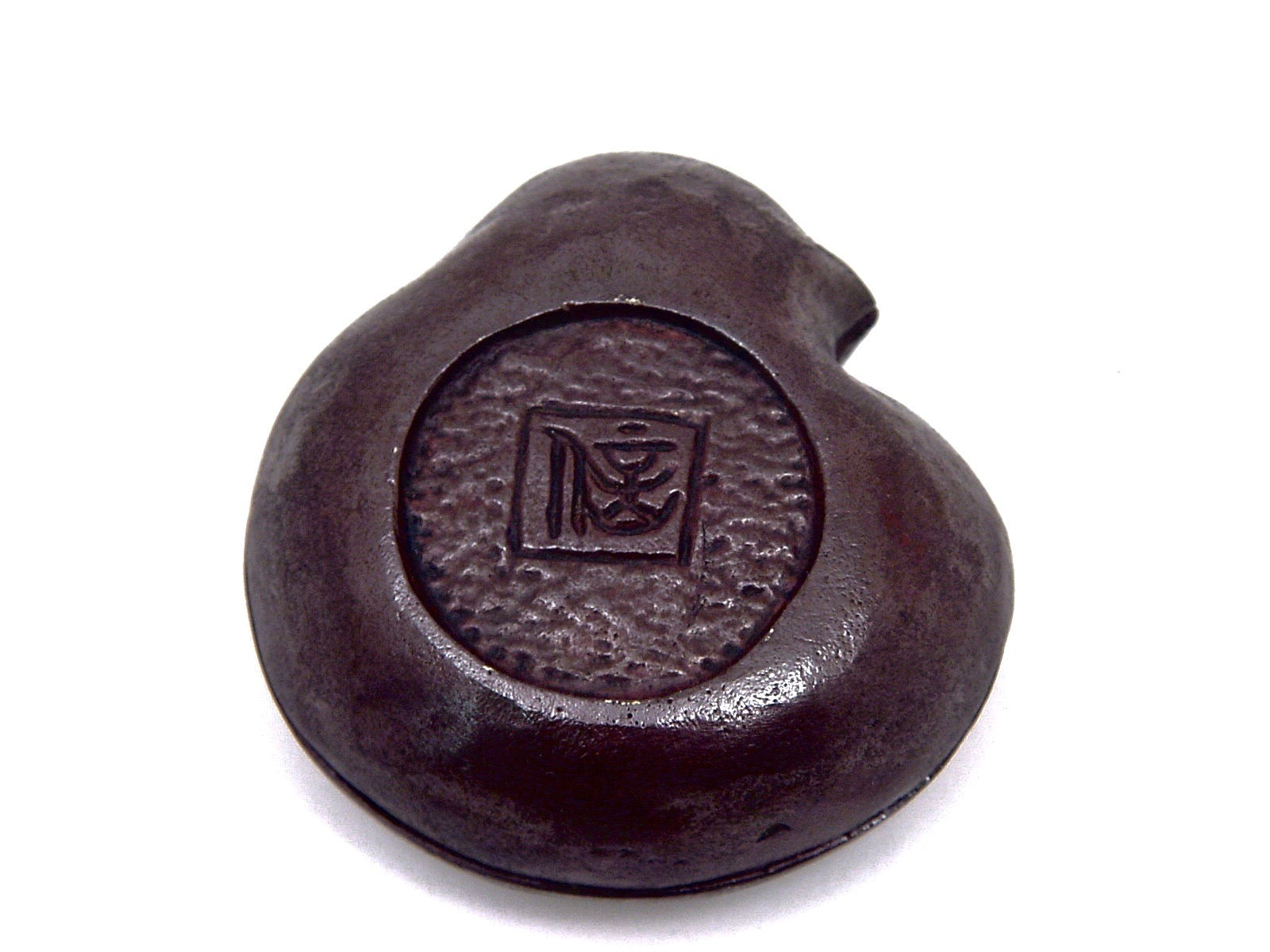 Japanese Daruma Ink Paste Box | Bronze Bodhidharma