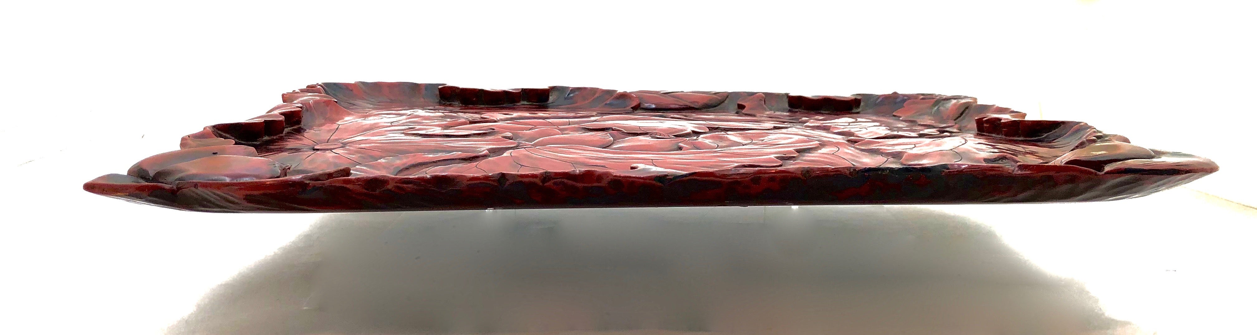 Vintage Japanese Kamakura-bori Lacquer Tray | Murakami Tetsudō | Meiji Era