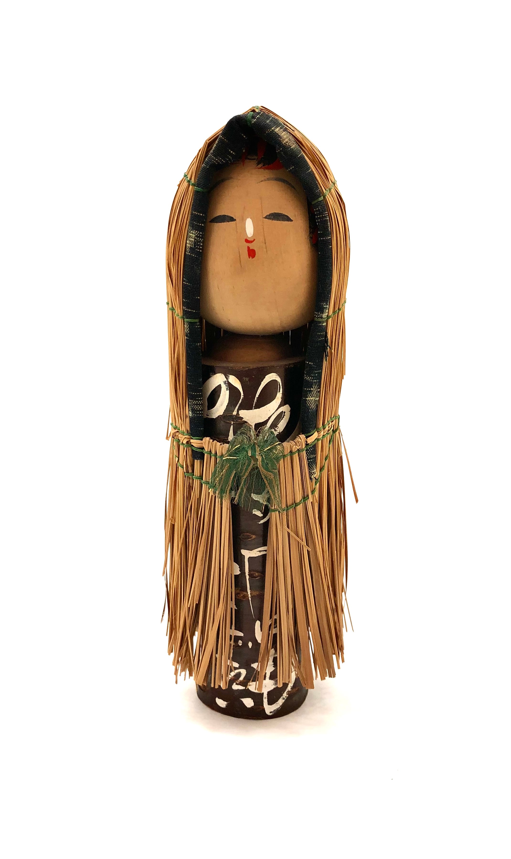 Japanese Traditional Yukinko, (Snow Child) Kokeshi | Minomuchi, (Snow Cape) Signed Tokichi
