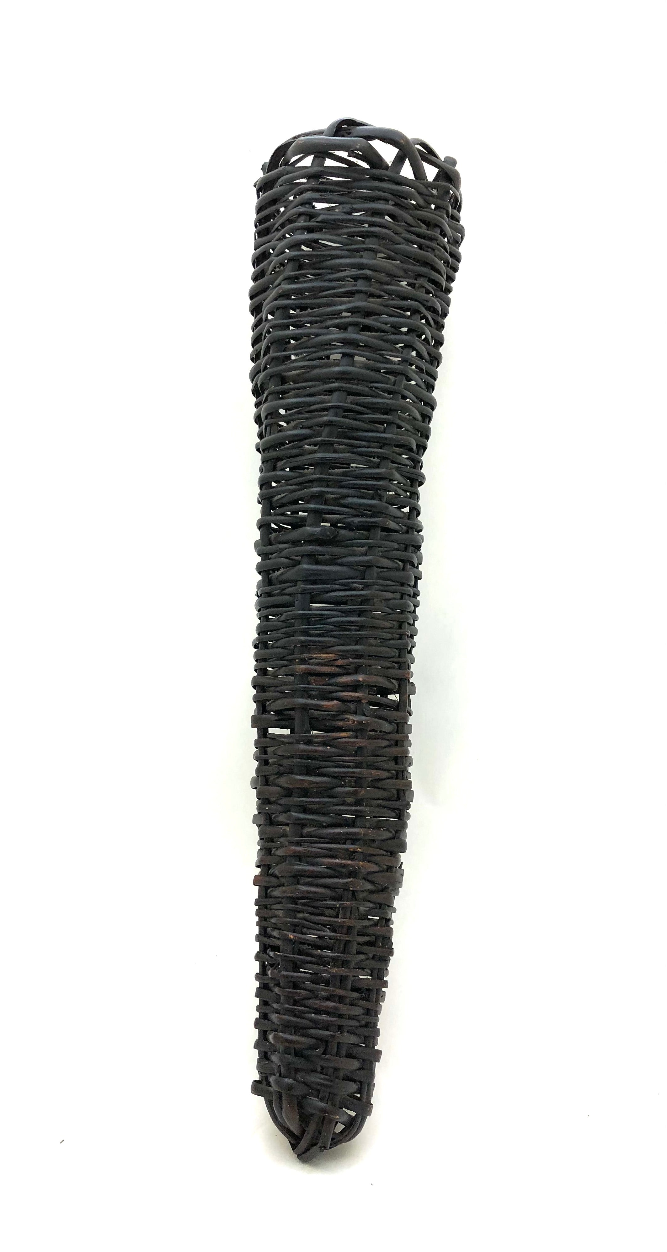 Antique Japanese Bamboo Hanging Ikebana Basket | Hanabako