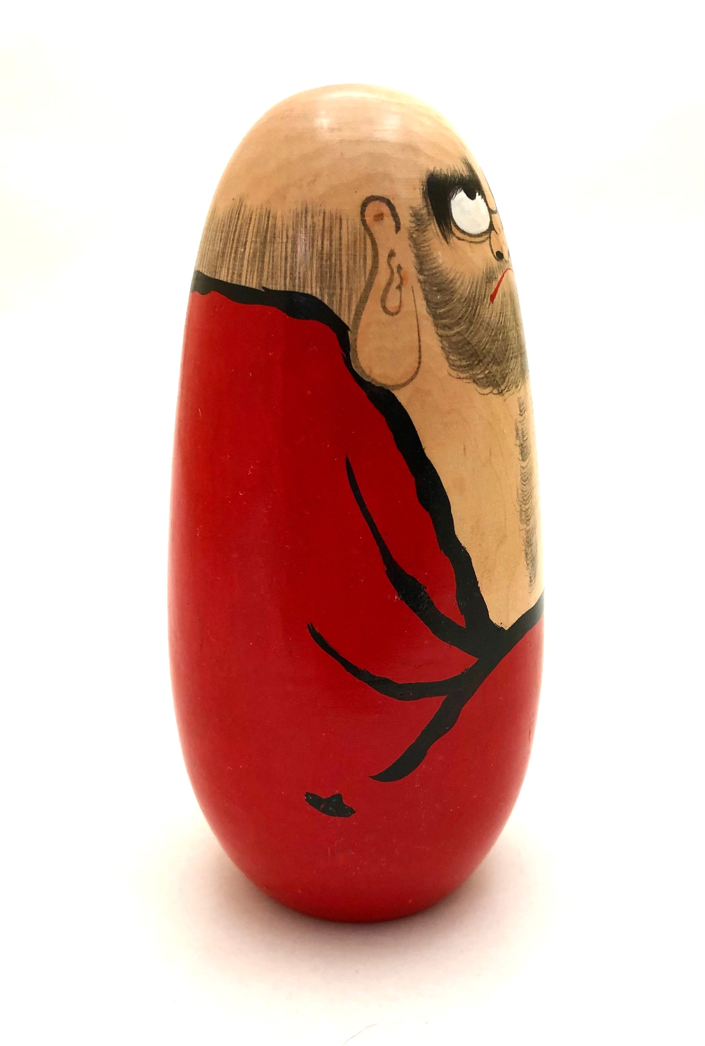 Vintage Japanese Daruma | Bodhidharma Kokeshi by Shouzan, Shido