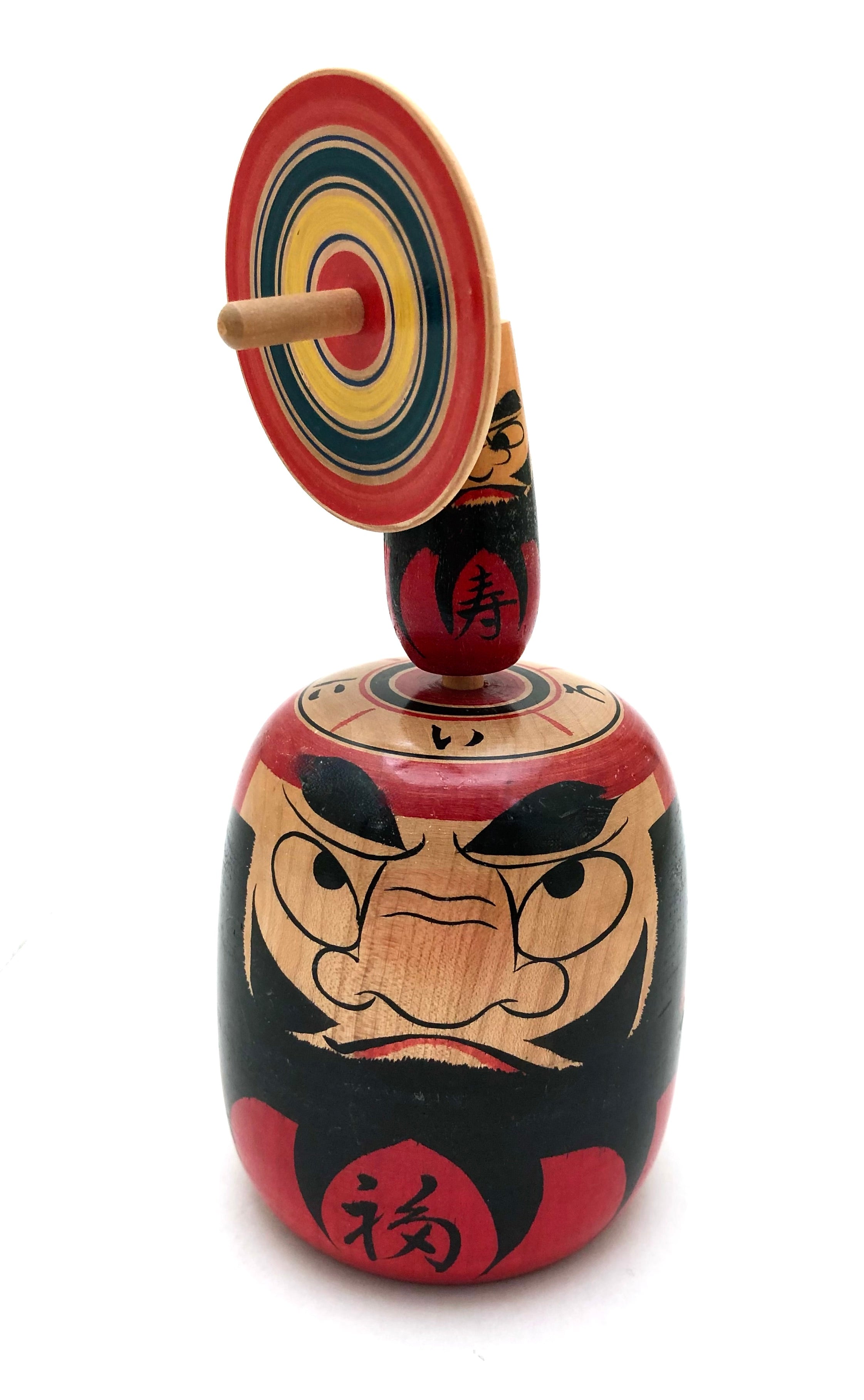 Vintage Japanese Daruma Koma Folk Toy by Tsuta Mamoru