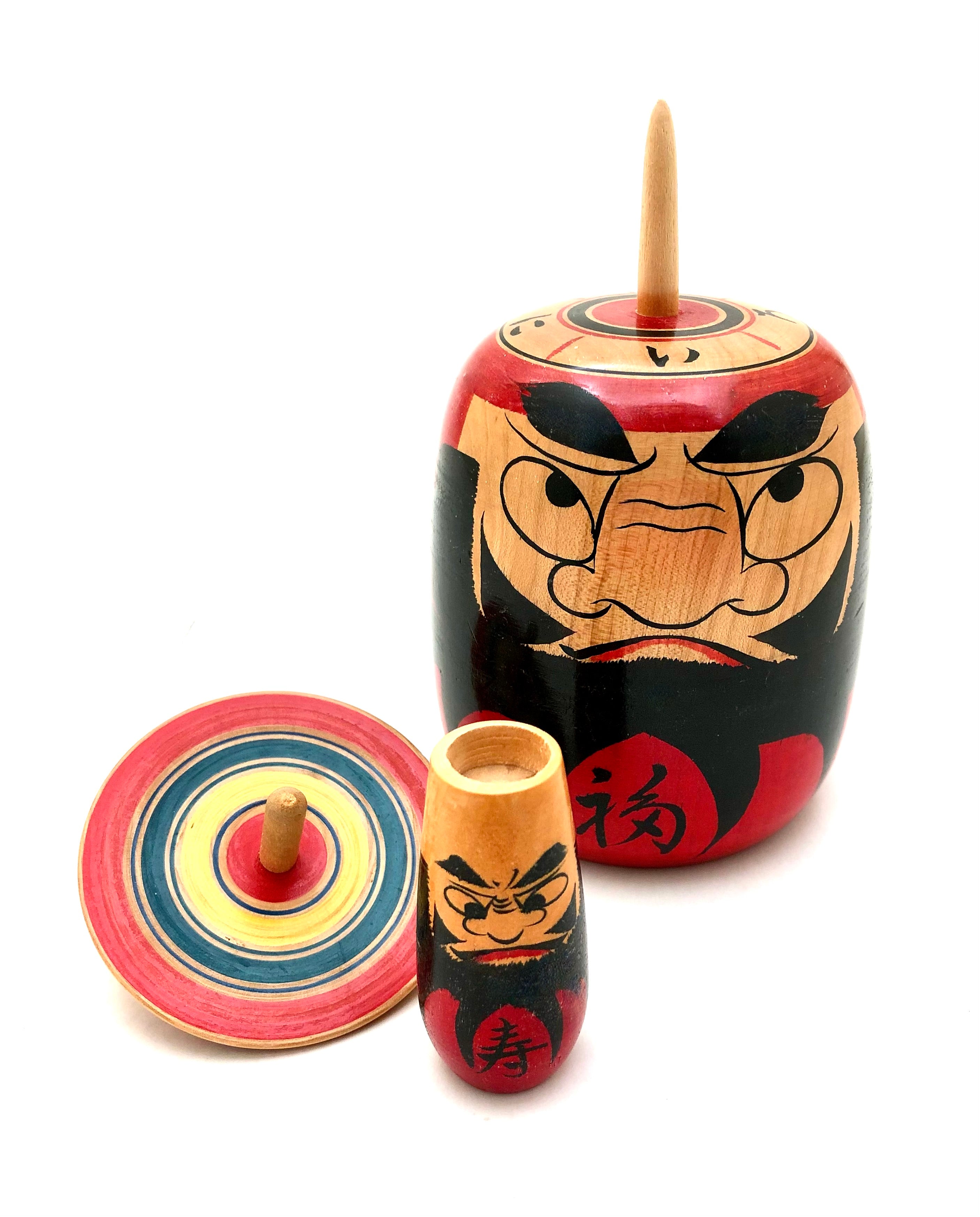 Vintage Japanese Daruma Koma Folk Toy by Tsuta Mamoru