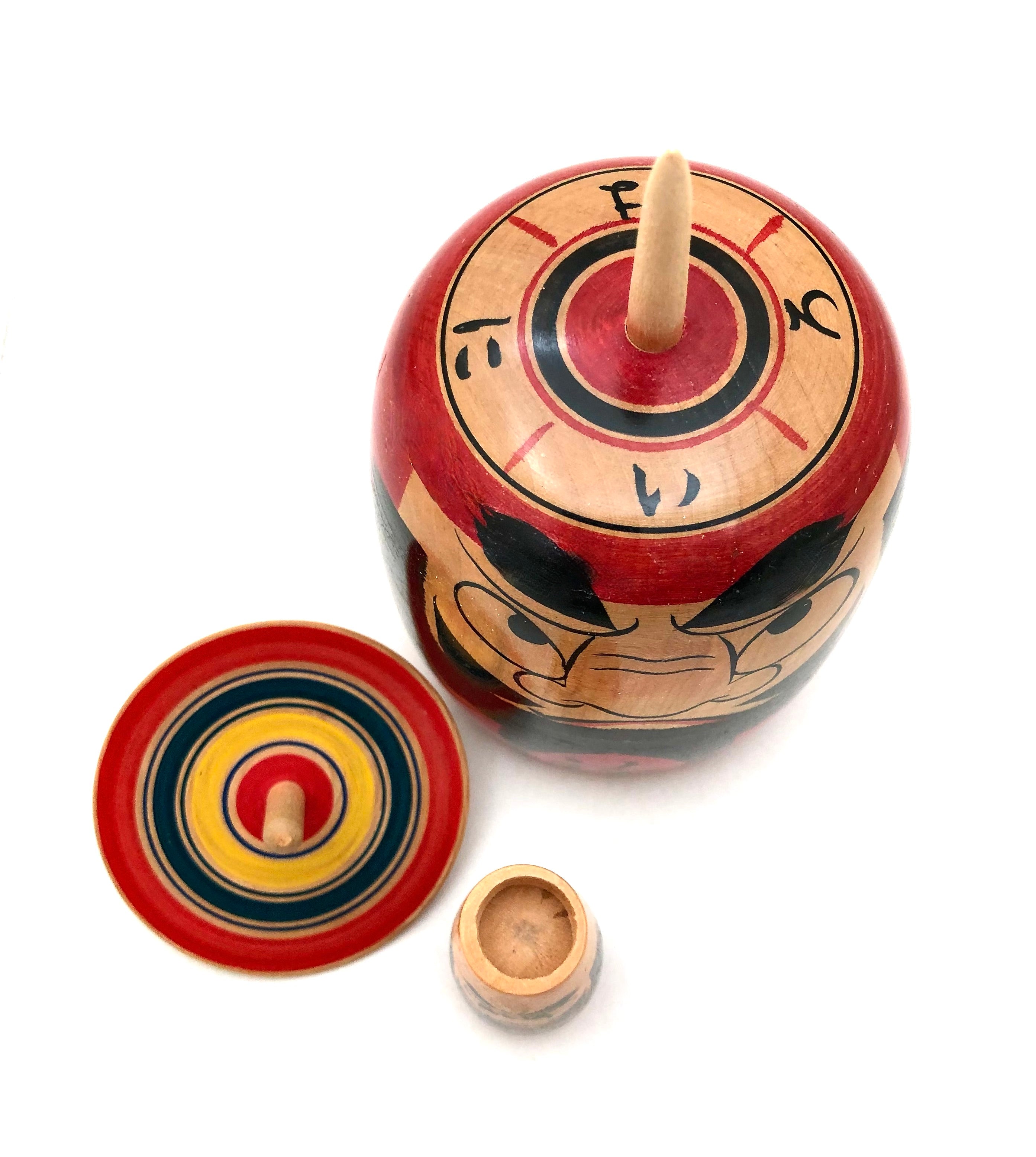 Vintage Japanese Daruma Koma Folk Toy by Tsuta Mamoru