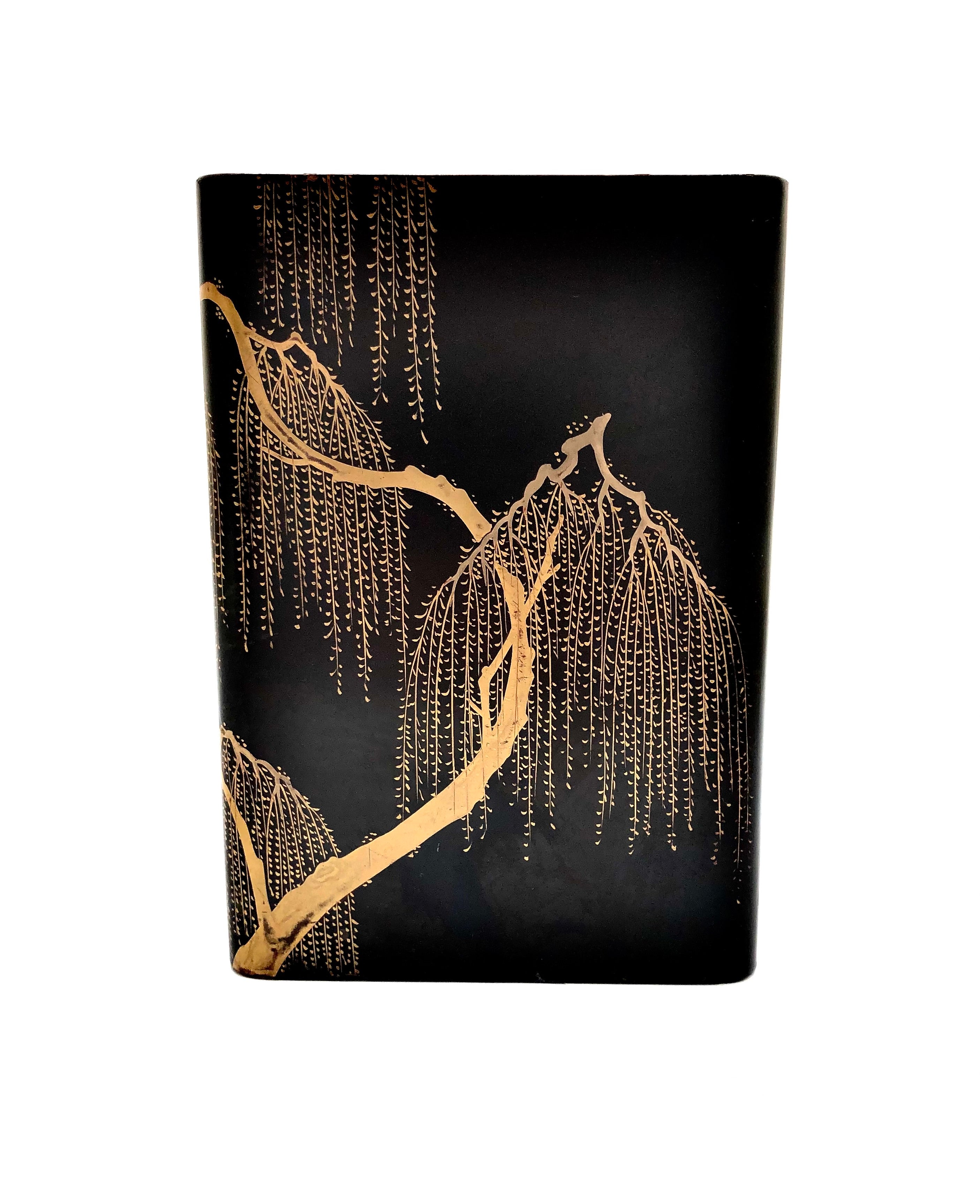 Japanese Meiji Square Gold Maki-e Sake Casket | Ceremonial Tokkuri