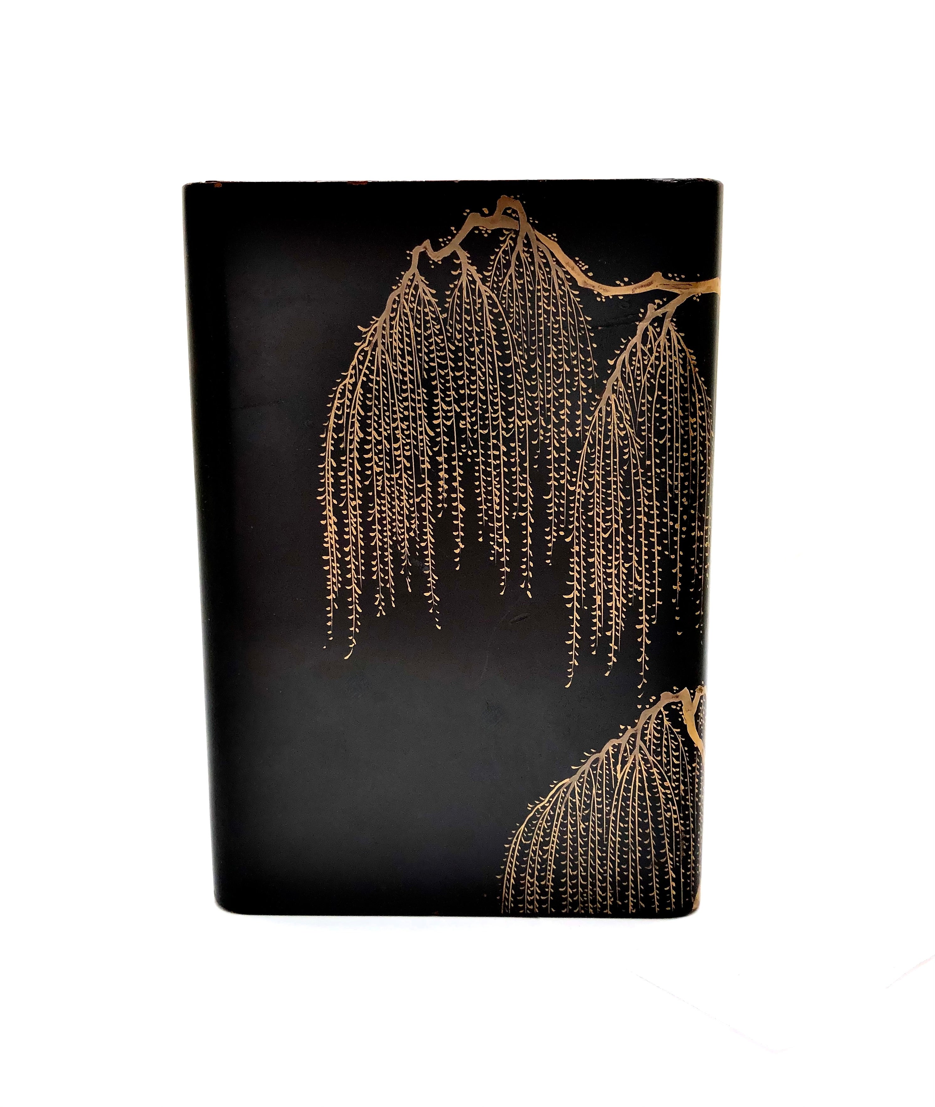 Japanese Meiji Square Gold Maki-e Sake Casket | Ceremonial Tokkuri