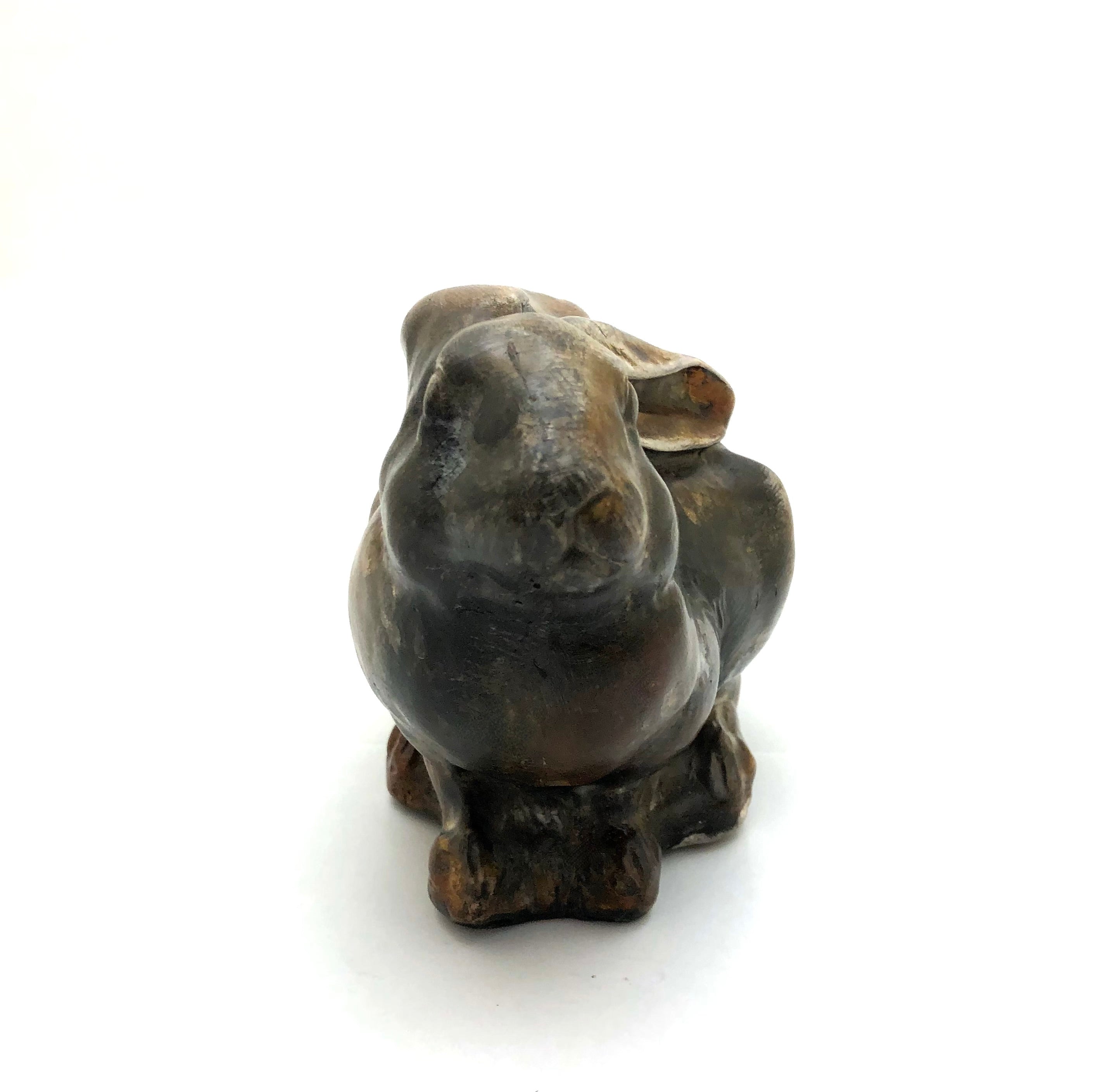 Japanese Seto-ware Hare Stoneware Figure by Fumio Koyama