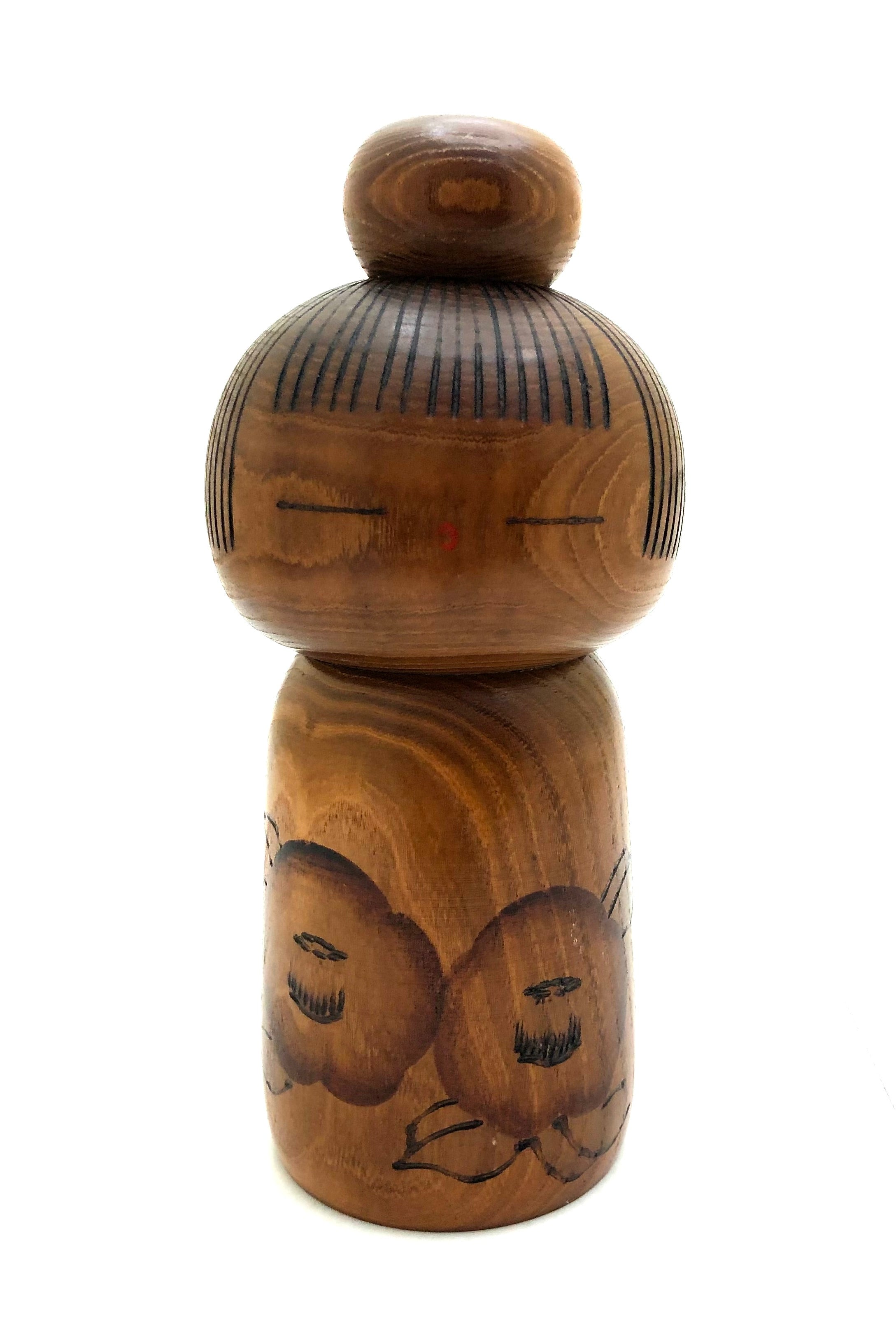 Vintage Sosaku Kokeshi entitled: “Kantsubaki | Camellia Girl” by Takamizawa, Kazuo