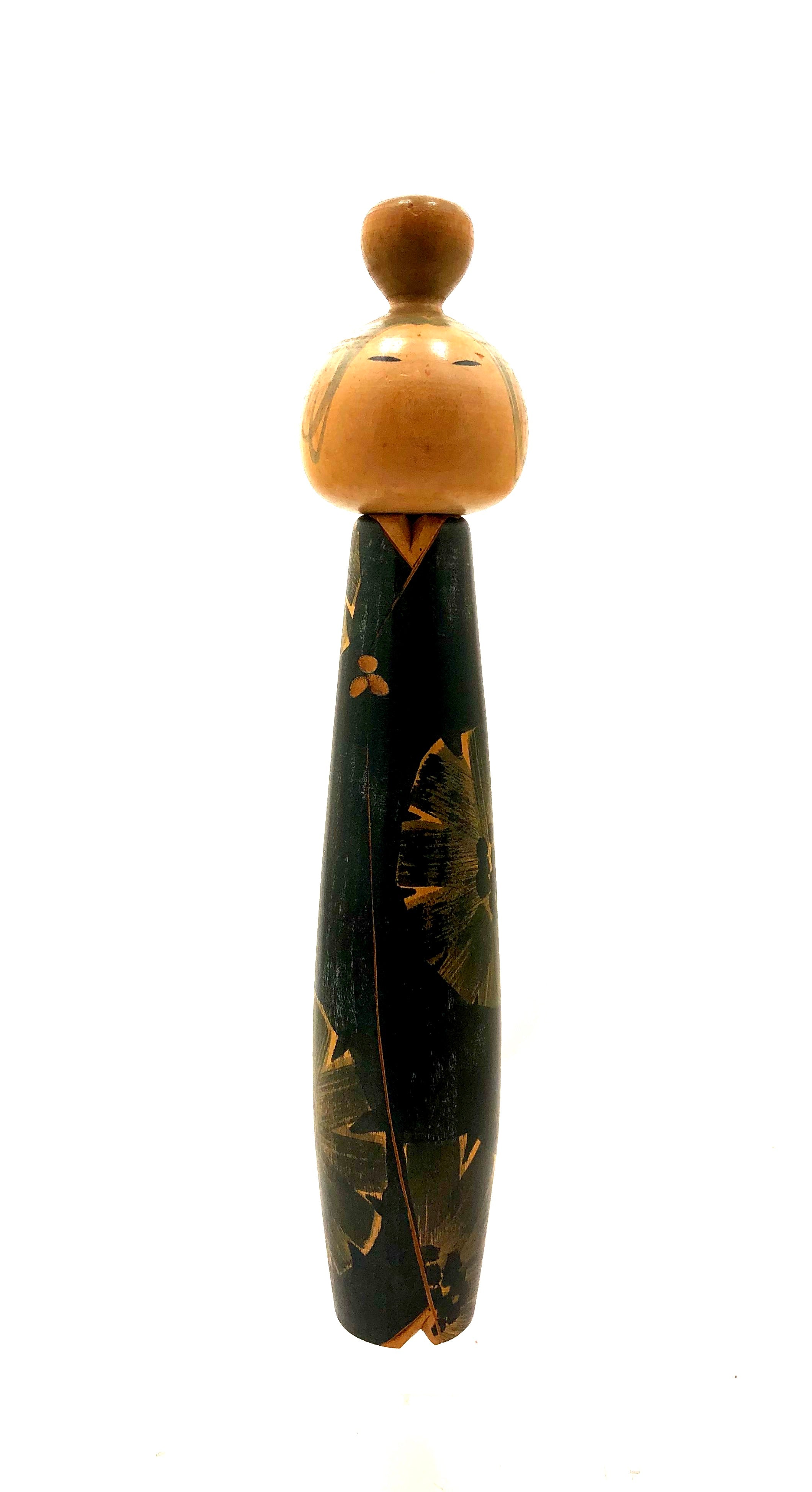 Vintage Sosaku Kokeshi  Entitled: Kiku by Kuribayashi, Issetsu