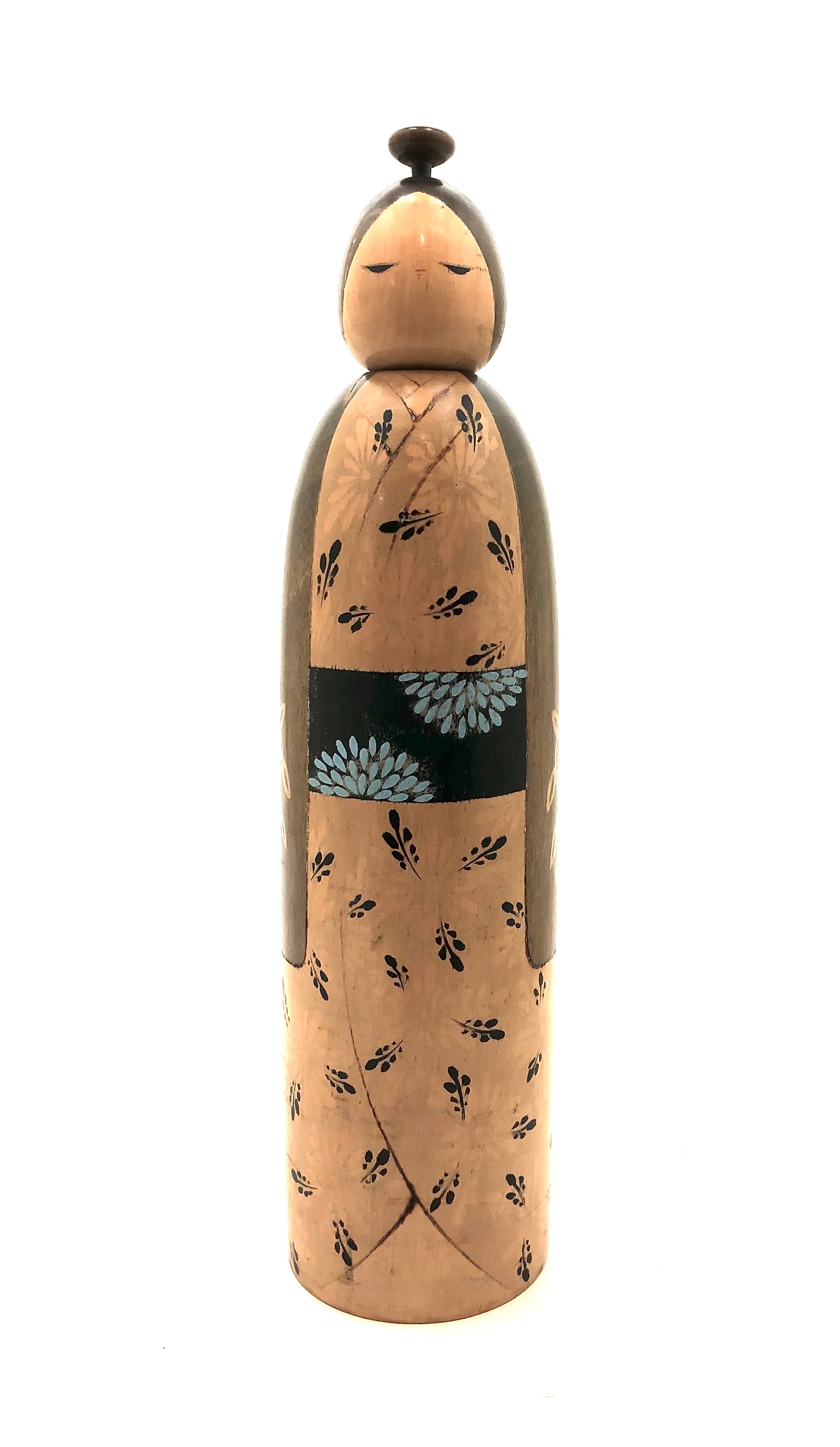 Vintage Sosaku Kokeshi Entitled, “FUGA” by Kishi, Sadao
