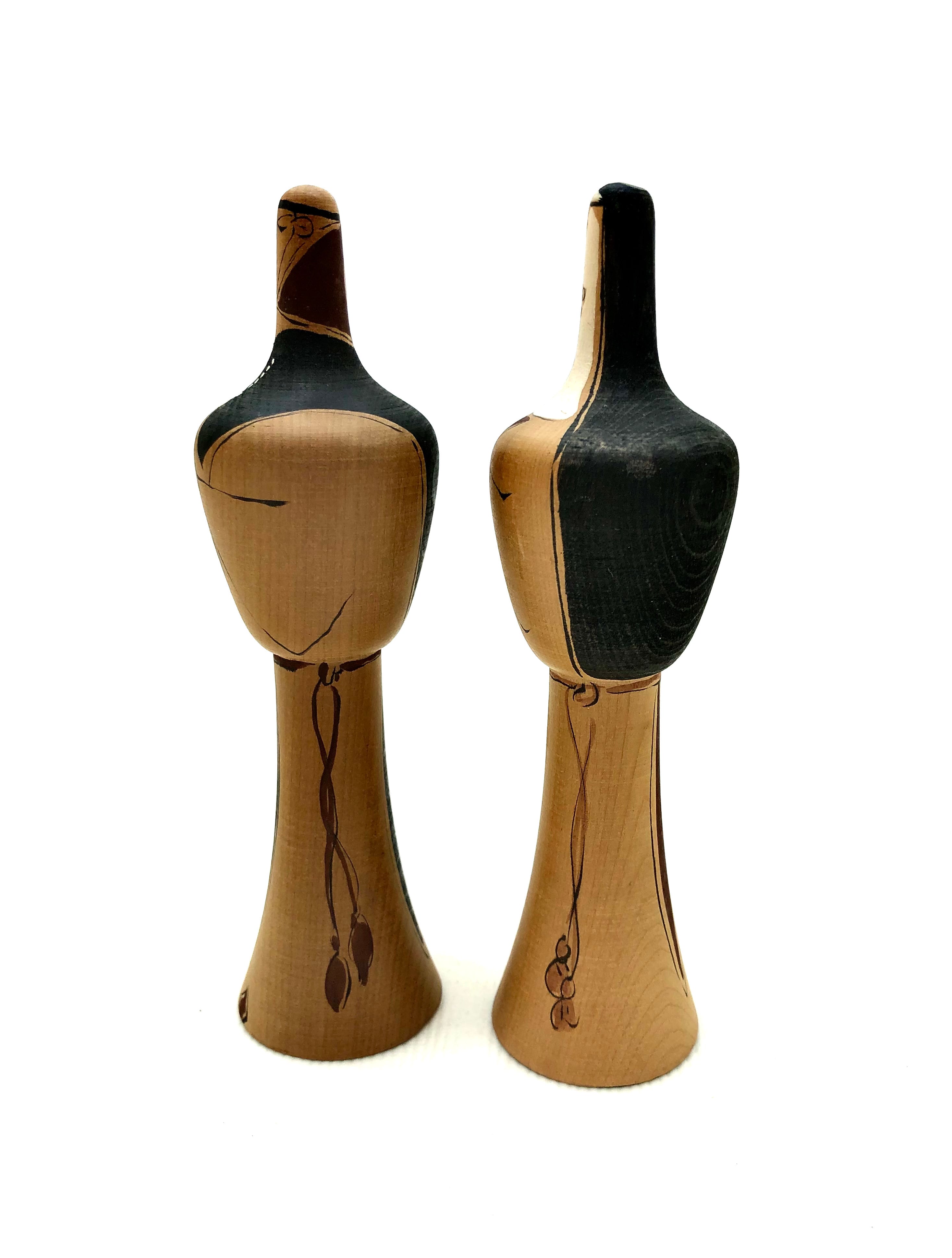 Vintage Japanese Lathe-Turned Kokeshi of Trappist Nuns | Monastery & Convent Hakodate, Hokkaido Carving by Nemoto Mogura