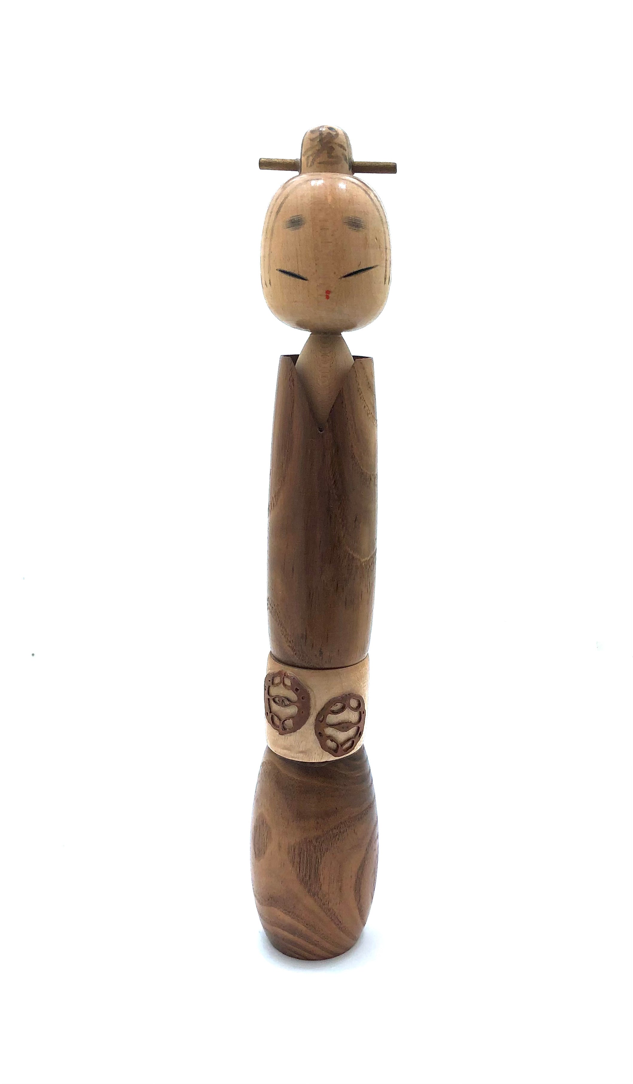 Vintage Sosaku Kokeshi entitled: “Kurumi no’nanoko | Walnut Girl” by Sekiguchi, Toshio