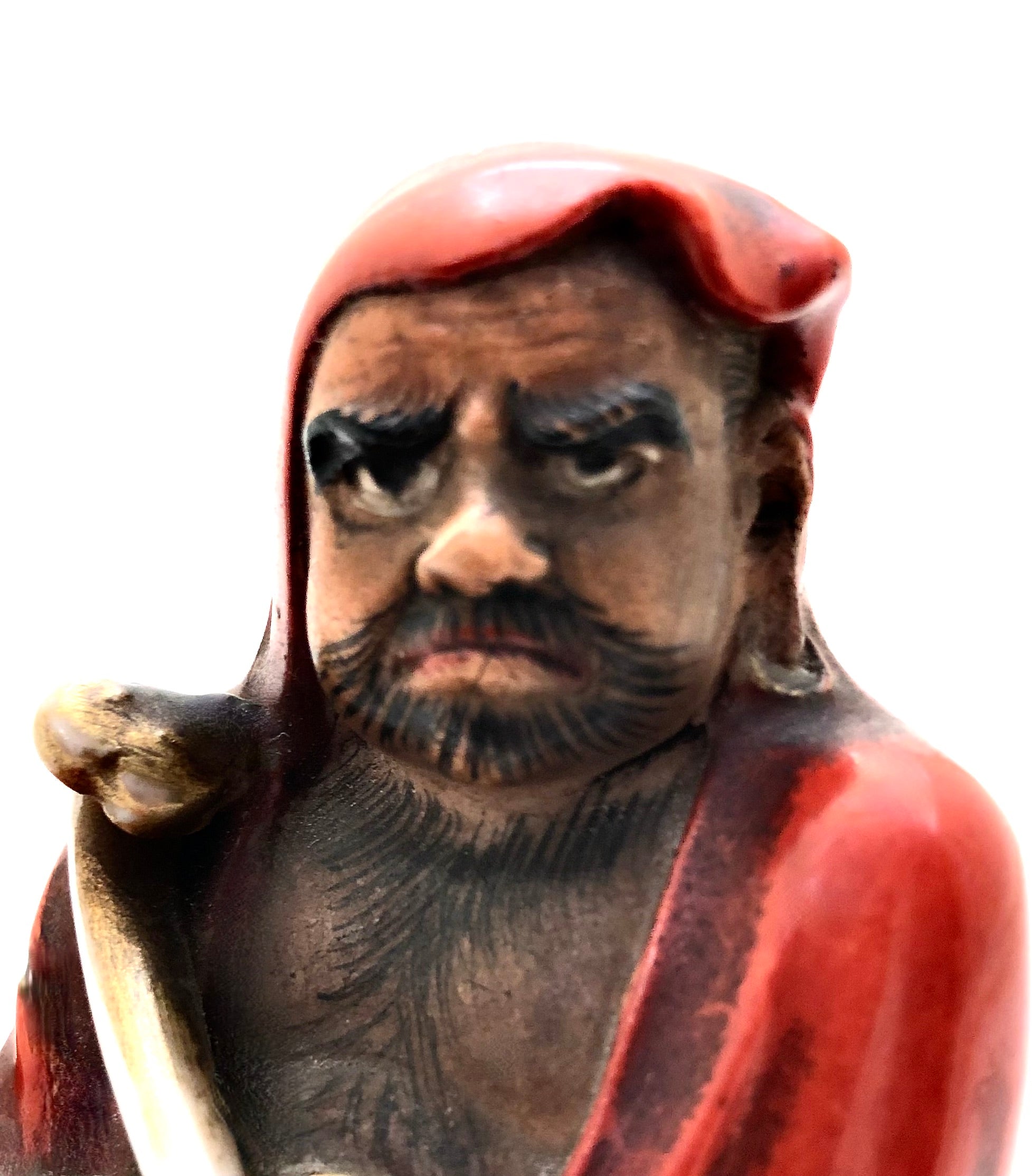 Old Japanese Sumida Gawa Figure of Reclining Daruma