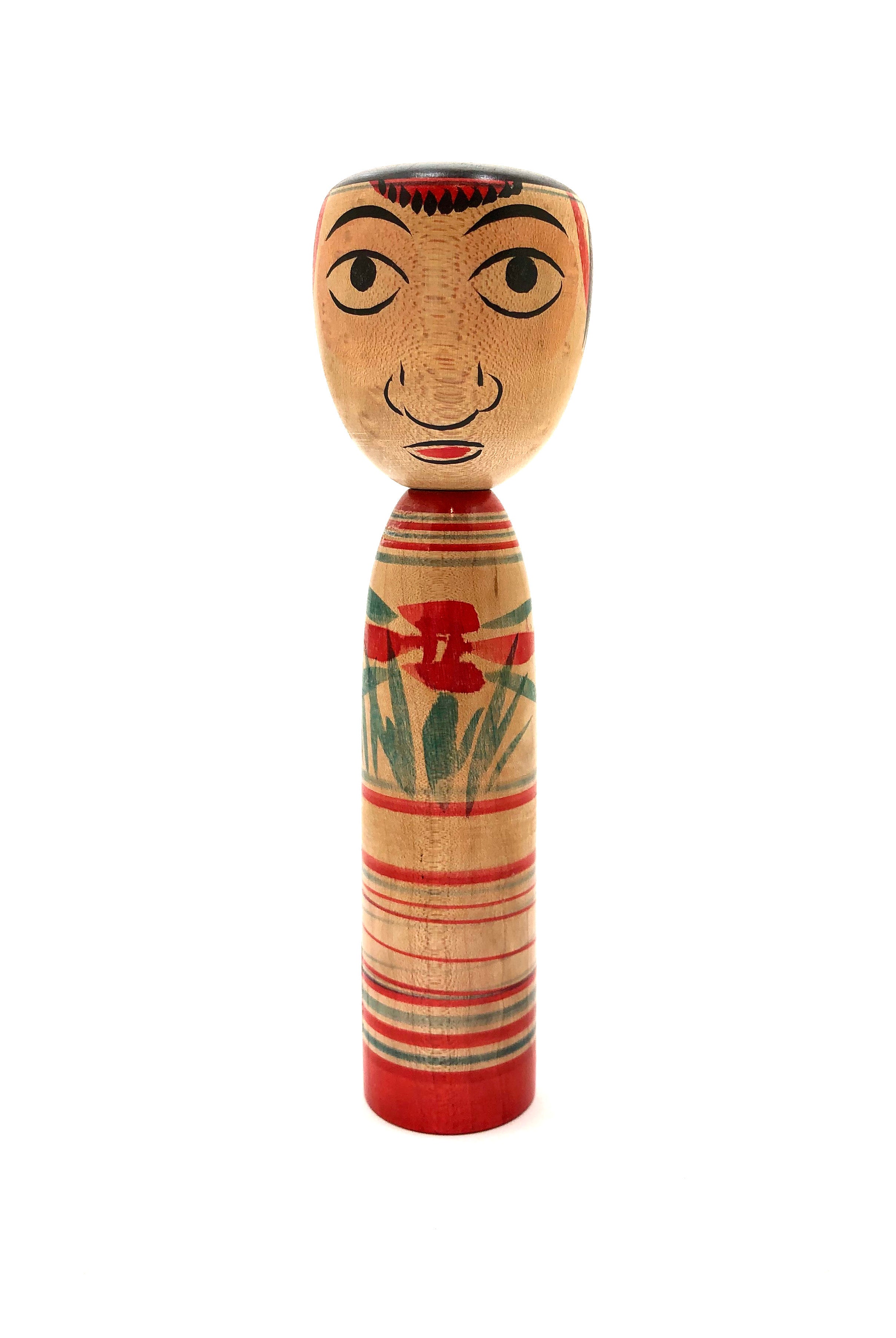 Traditional Vintage ‘Takobozu’ Nakanosawa Kokeshi by Saito, Tokuju, Tsuchiyu Family