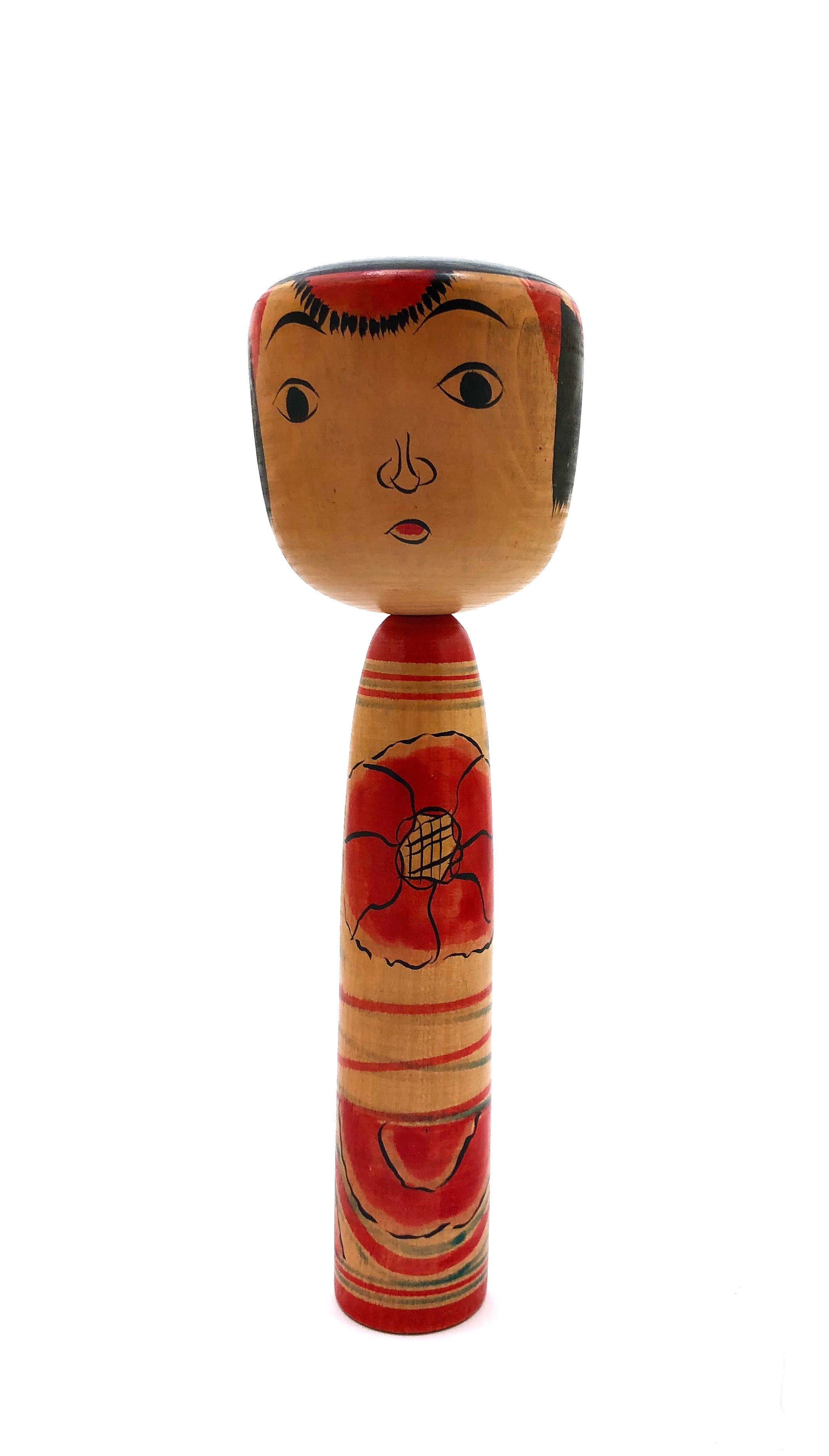 Traditional Vintage ‘Takobozu’ Nakanosawa Kokeshi by Fukuchi Yoshio Tsuchiyu Family