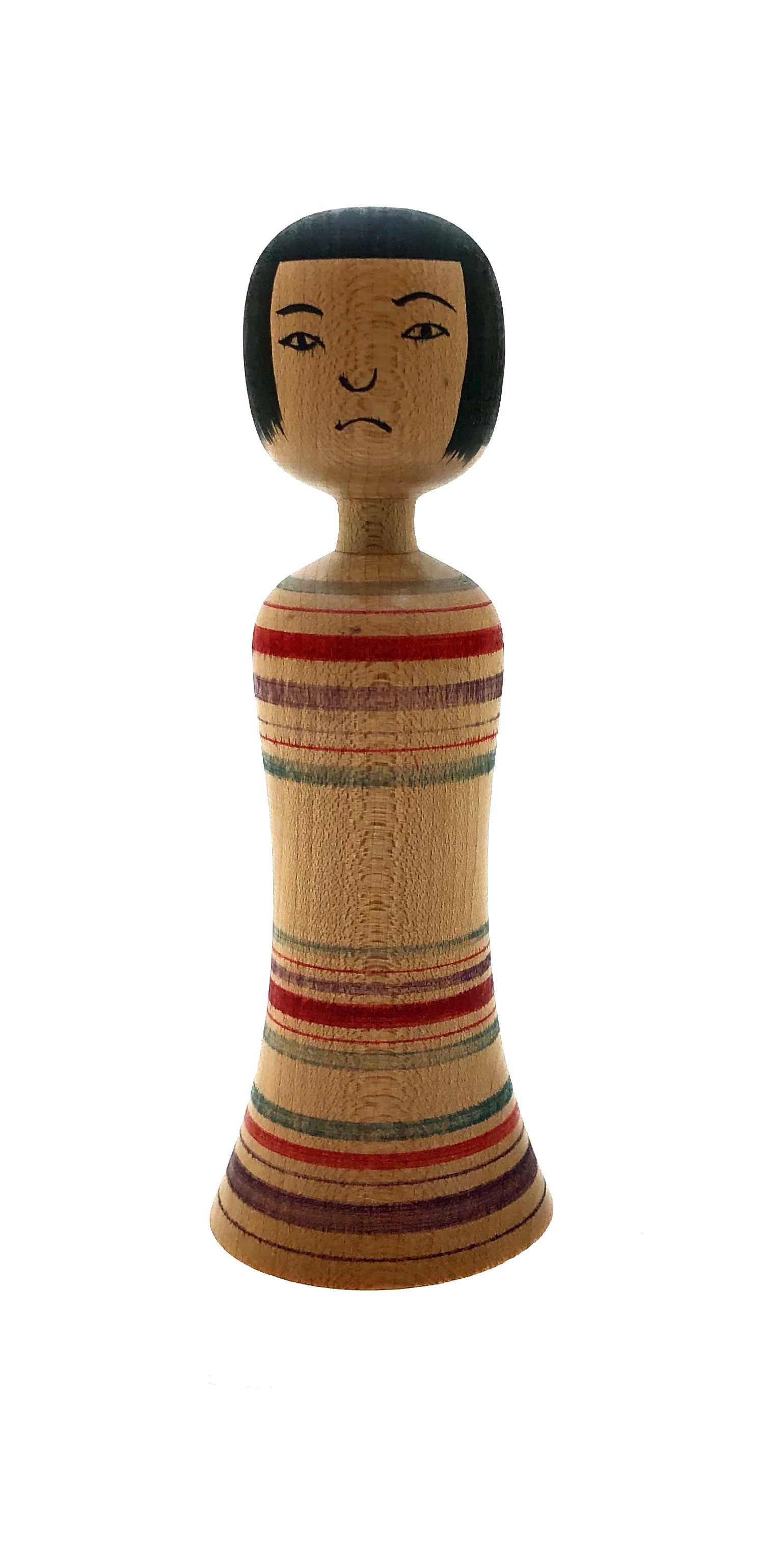 Traditional Rare Vintage ‘Nuruyu’ Style Tsugaru-Kei Kokeshi by Moriharu, Kitayama