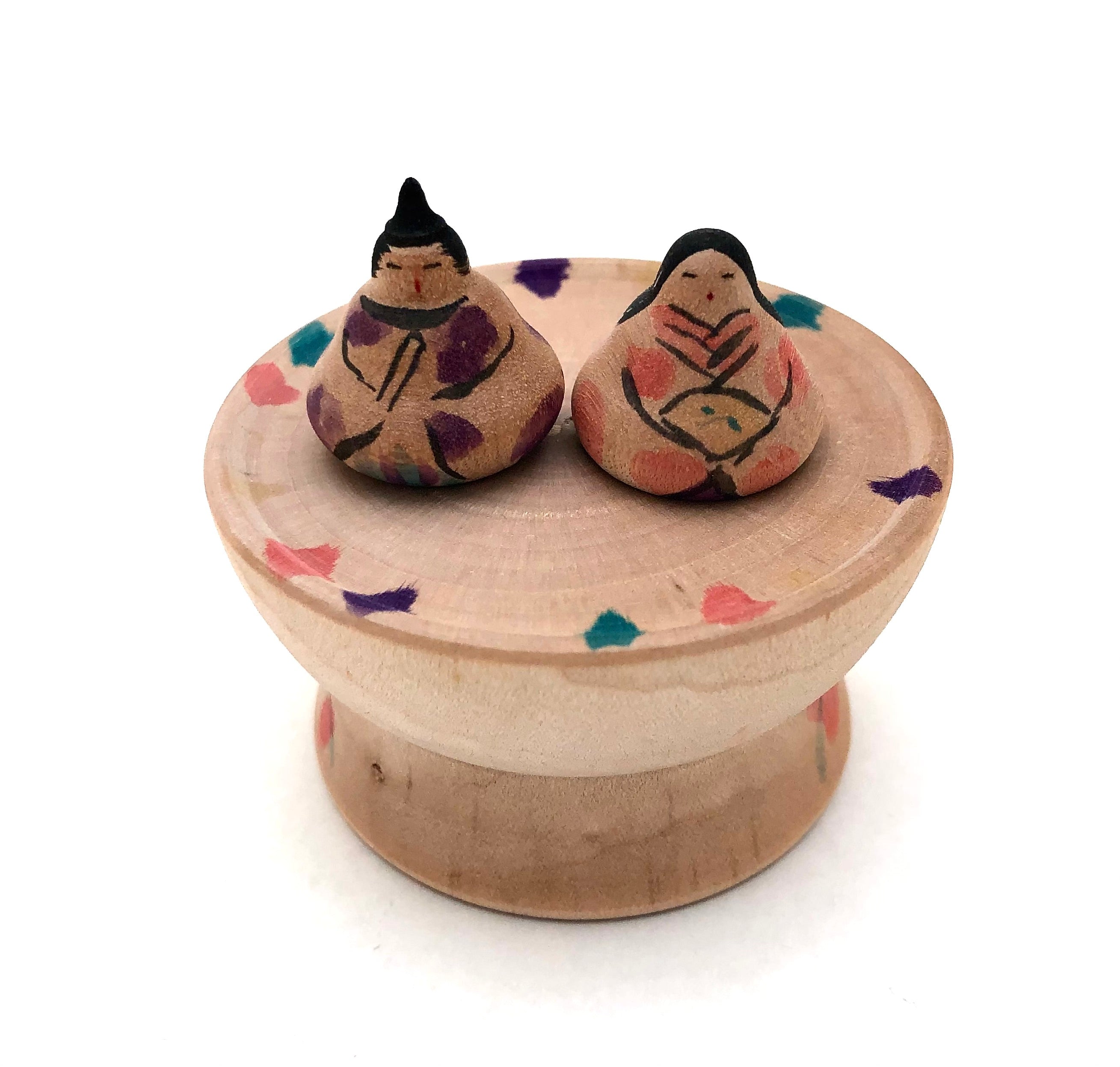 Japanese Vintage Hinamatsuri Ningyo Festival Prince and Princess Toy by Kon Akira (Senju)