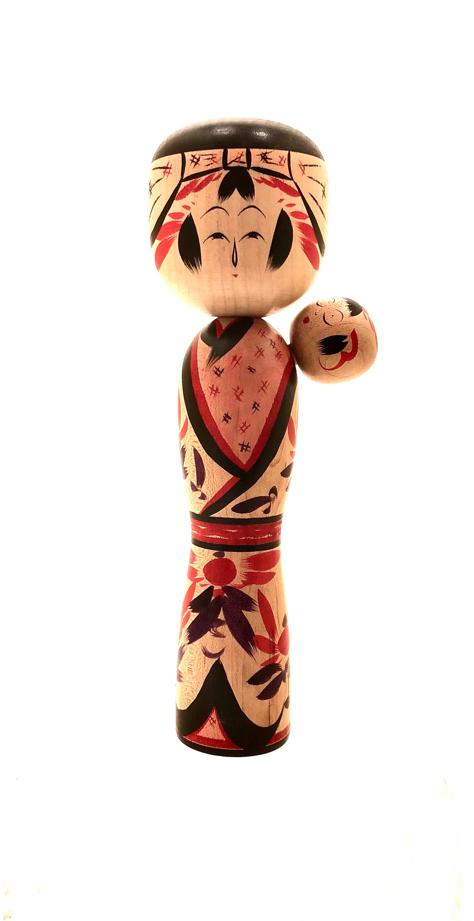 Japanese Rare Vintage Sakunami Oshin Kokeshi by Auiraga Teruyuki