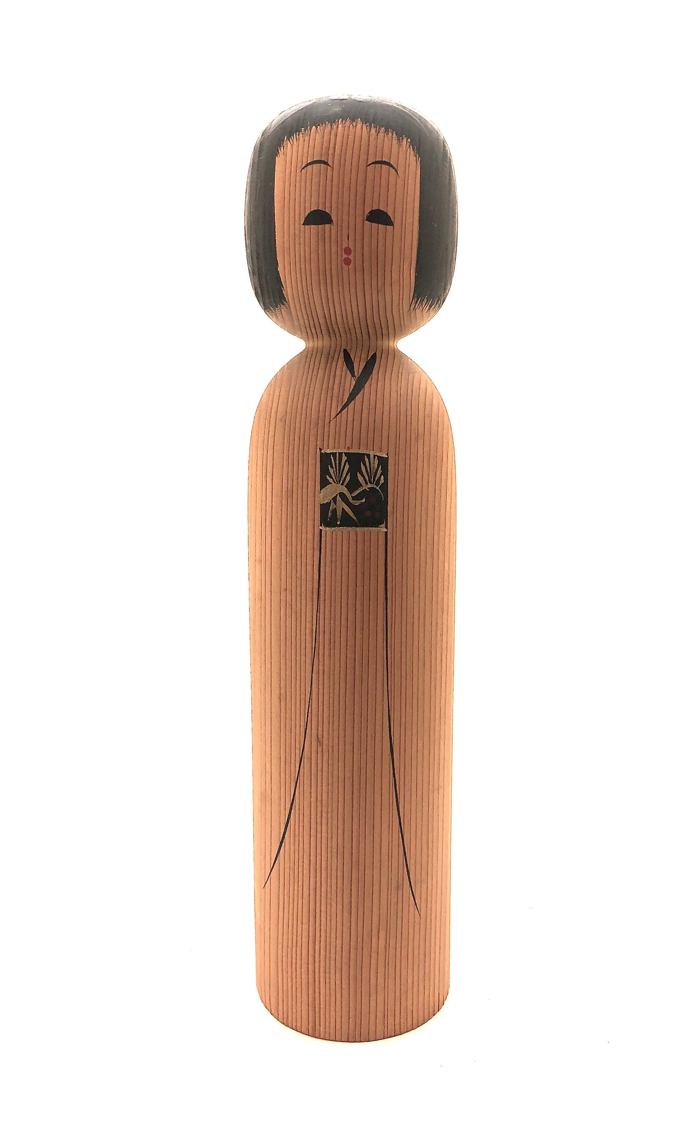 Vintage Sosaku Kokeshi Entitled, “Good Luck Maiden | Sho-Chiku-Bai” by Matagoro, Kiyomi, 9th Generation