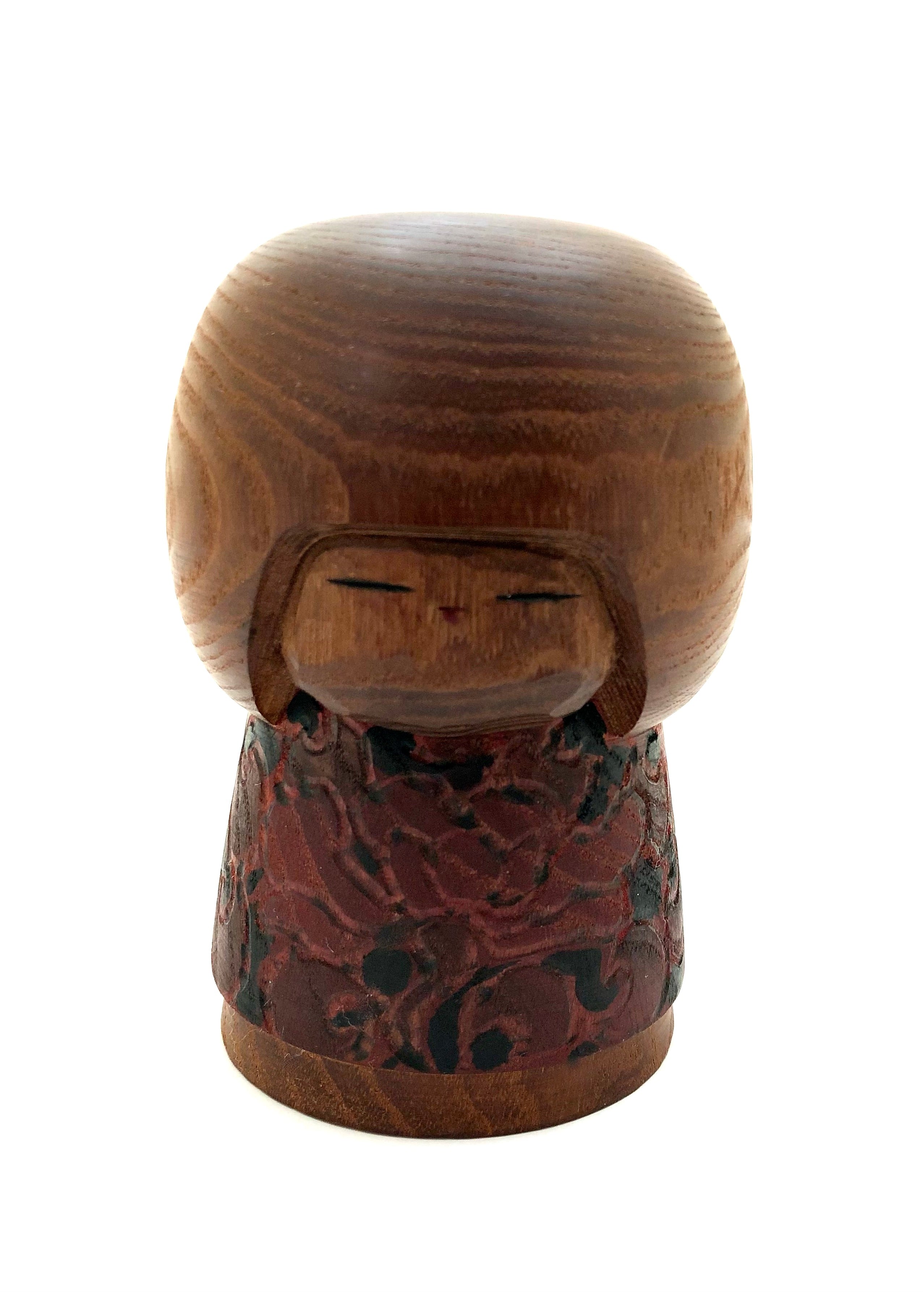 Vintage Sosaku Kokeshi entitled: "Shunen | Flower Garden" by Kuribayashi, Issetsu