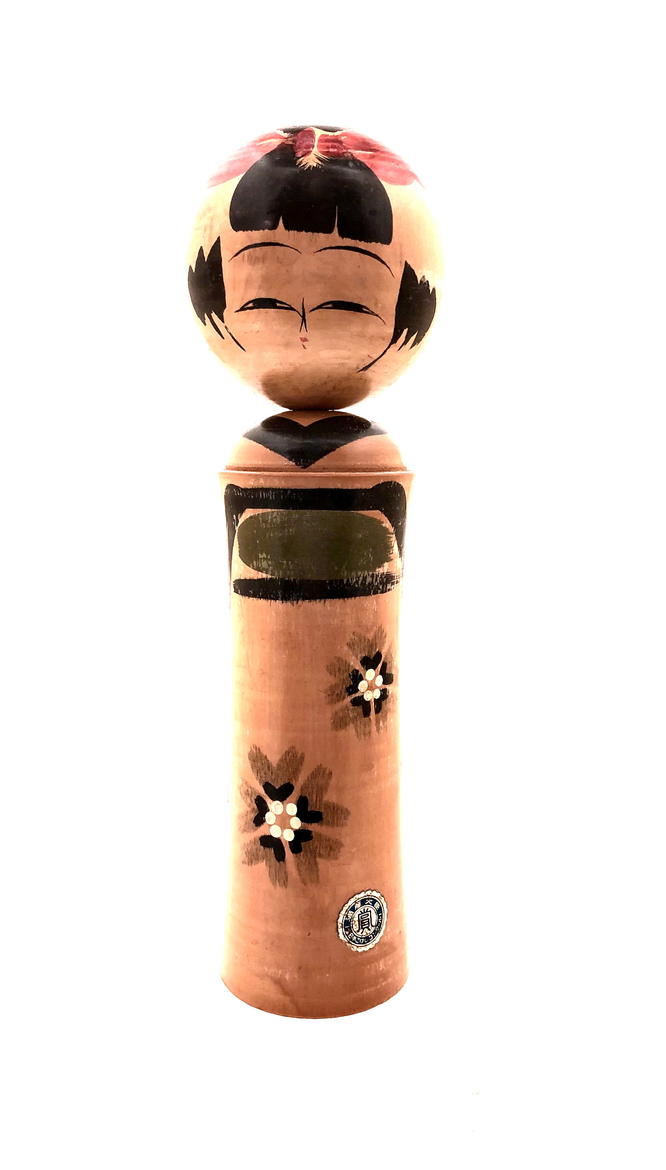 Vintage Sosaku Transitional Kokeshi entitled: “Mizumo | Spring” by Kiyohara, Takao