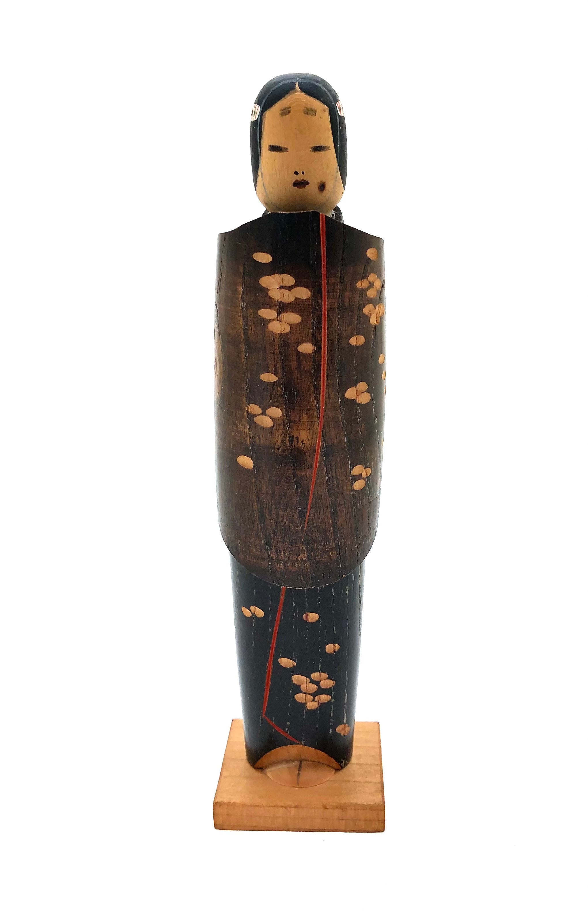 Vintage Sosaku Kokeshi ‘jo-no-mai Noh Dancer’ by Kon, Akira (Seiju) | 1931-