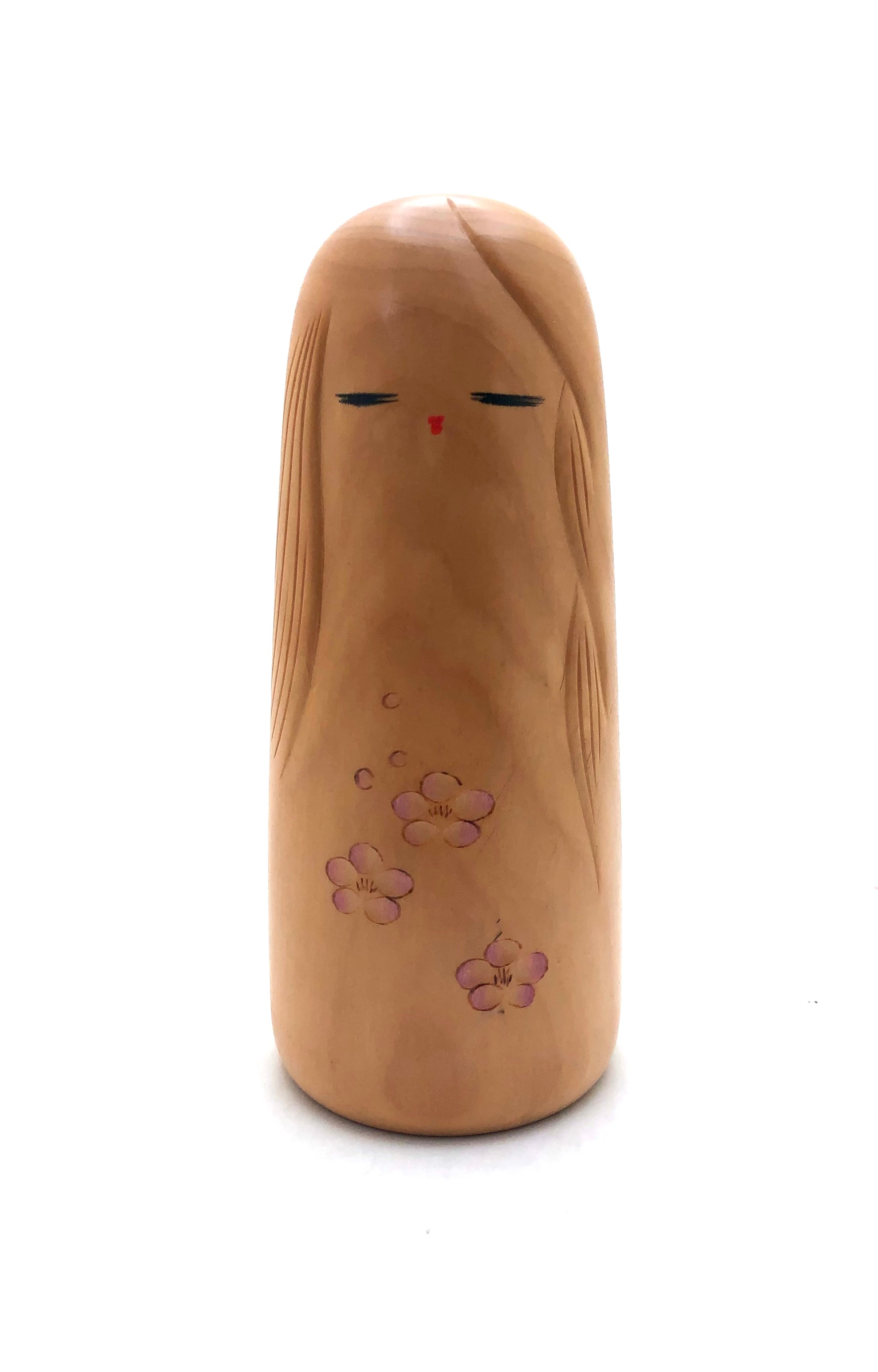 Vintage Sosaku Kokeshi entitled: “Sakura (Cherry Blossom)” by Tsujita, Ryozo