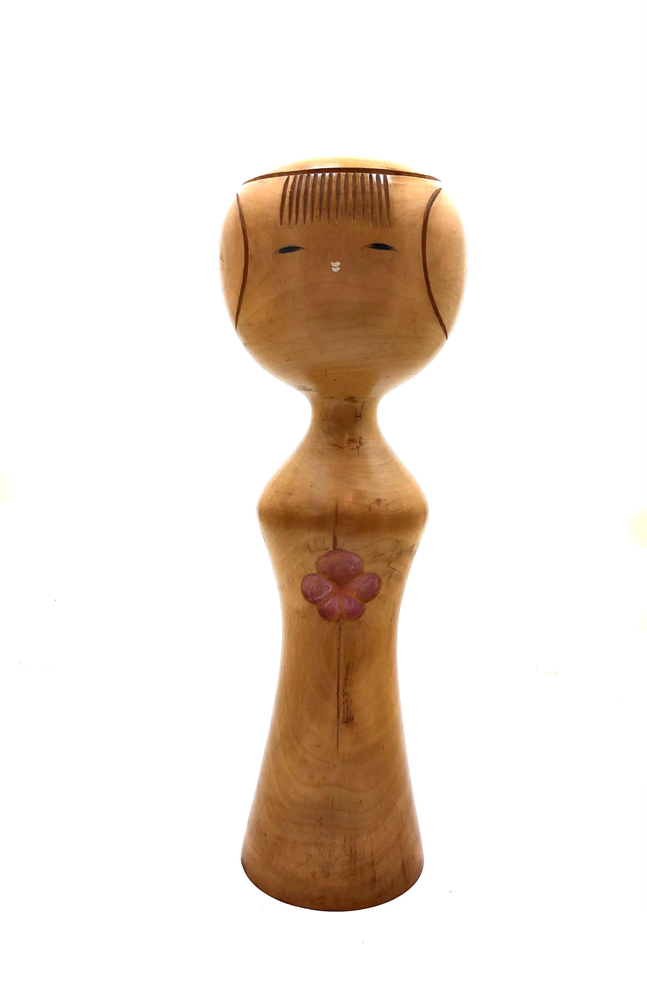 Vintage Japanese Sosaku Kokeshi entitled: “Hatsu Hana | First Flower” by Watanabe, Masao | 1917-2007