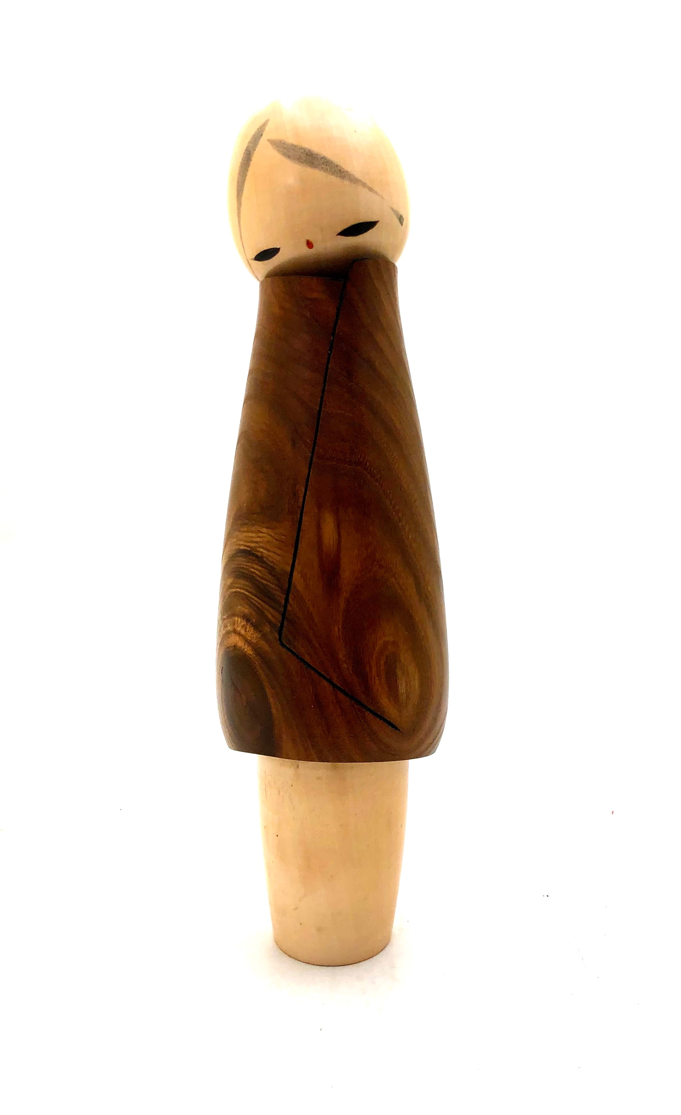 Vintage Sosaku Kokeshi entitled: “‘Kitakaze’ | North Wind” by Miyajima, Muhitsu