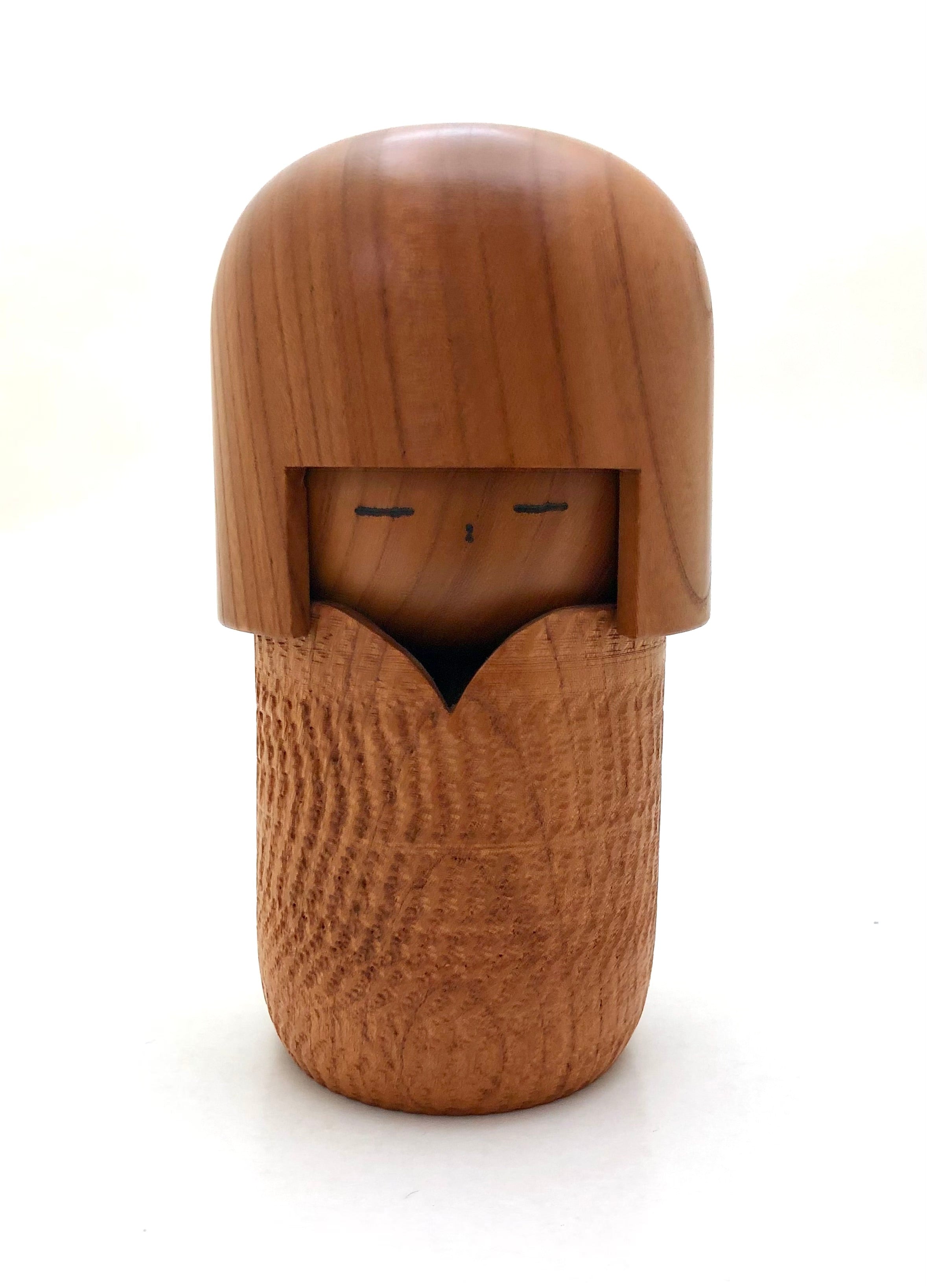 Vintage Sosaku Kokeshi entitled “Uchiki | Shyness” by Shouzan, Shido (1932-1995)