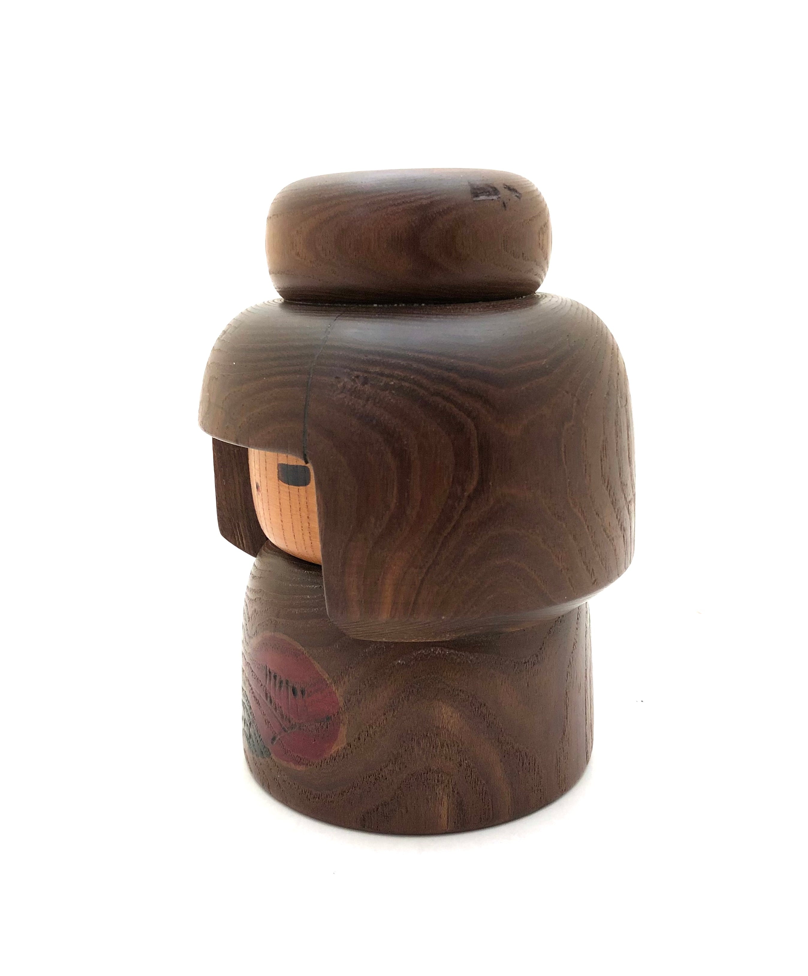 Vintage Sosaku Kokeshi entitled: “Tsubaki ko | Camellia Girl” by Yamanaka, Sanpei
