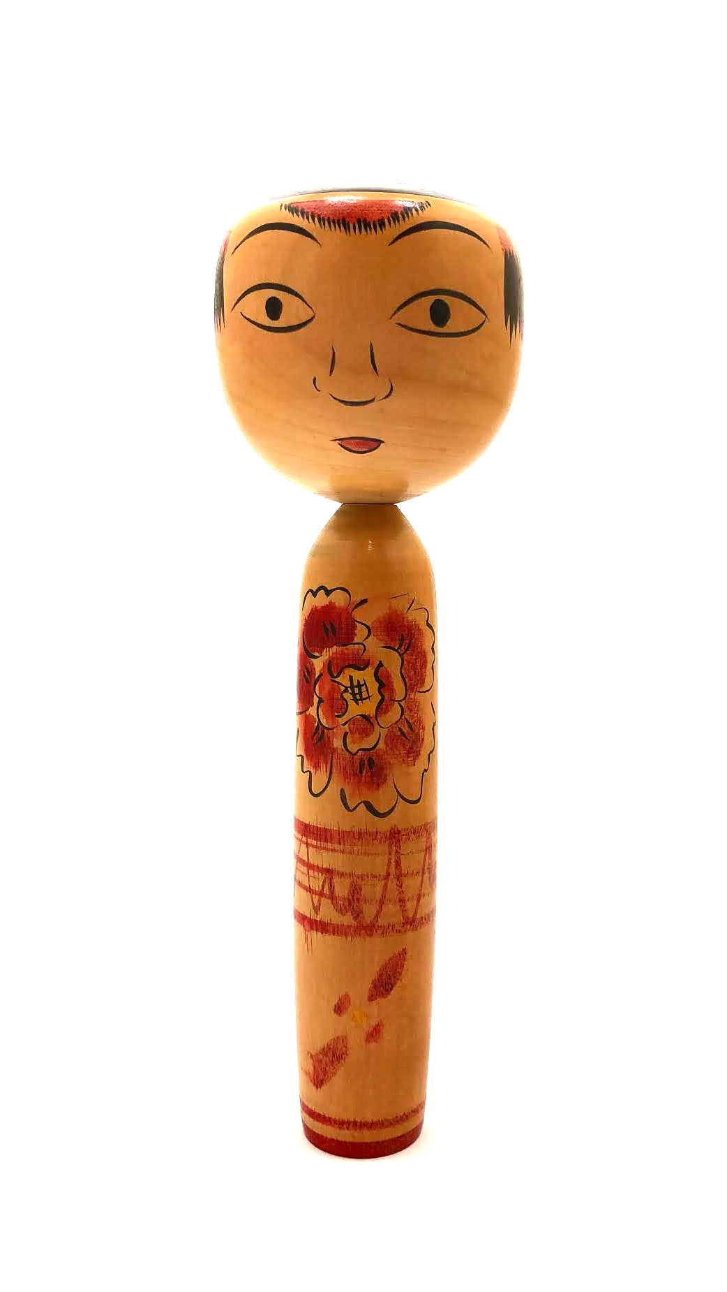 Traditional Vintage ‘Takobozu’ Nakanosawa Kokeshi by Honda, Nobuo Tsuchiyu Family