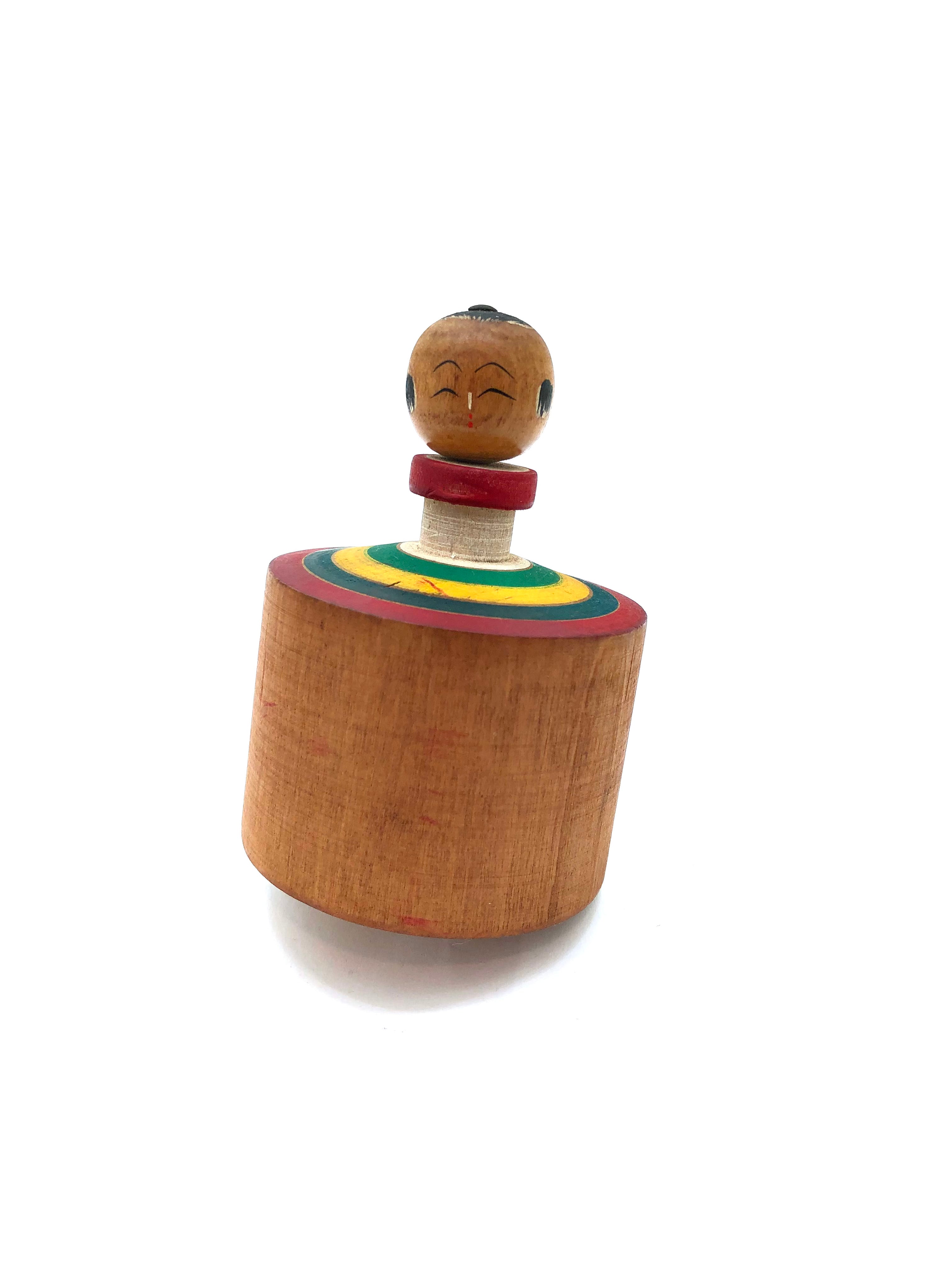 Japanese Traditional Tougatta Kokeshi Koma | Kokeshi Kijigangu