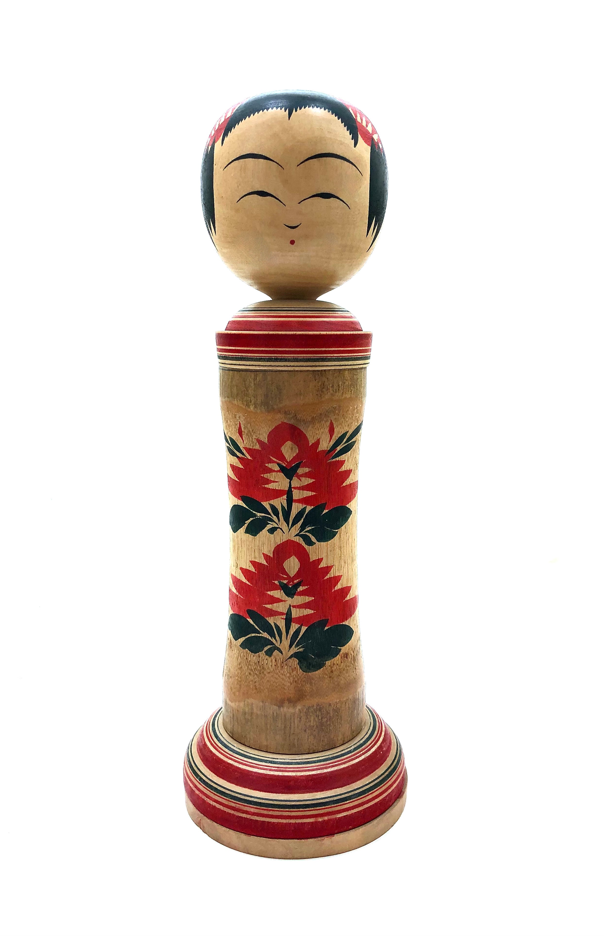 Vintage Traditional Narugo Style Kokeshi Bank by Katakura, Tomio | 1936