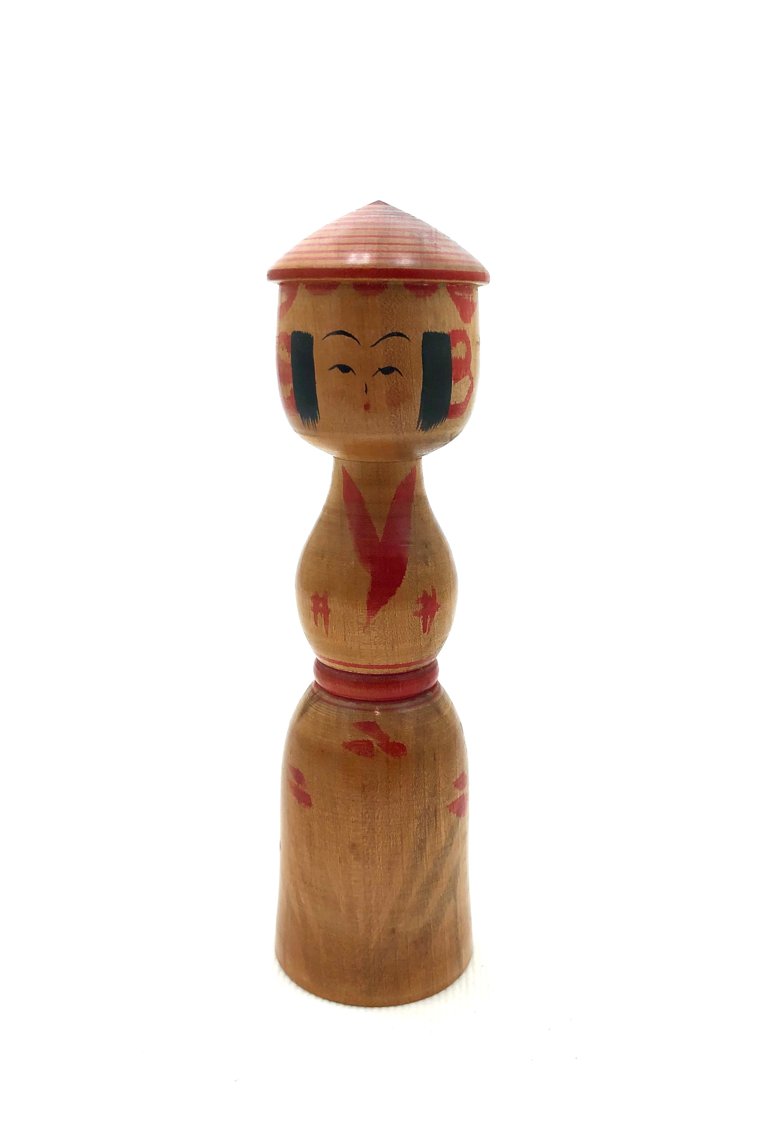 Vintage Traditional Yajirou Sugegasa Kokeshi by Niiyama, Hisashi